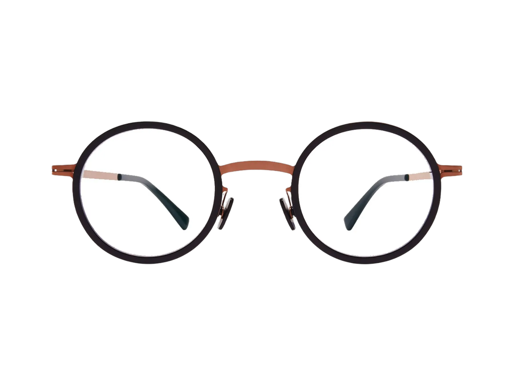 Mykita Eetu dioptrijske naočare, boja Shiny Copper/Black, pogled spreda