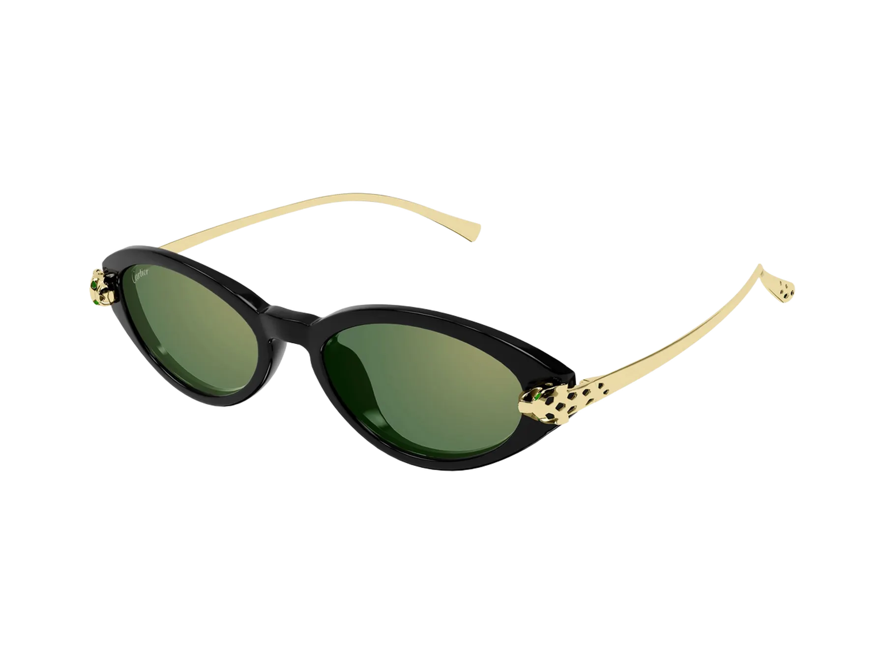 Cartier Panthère de Cartier CT0634S sunčane naočare, boja Black/Gold, pogled iz ugla