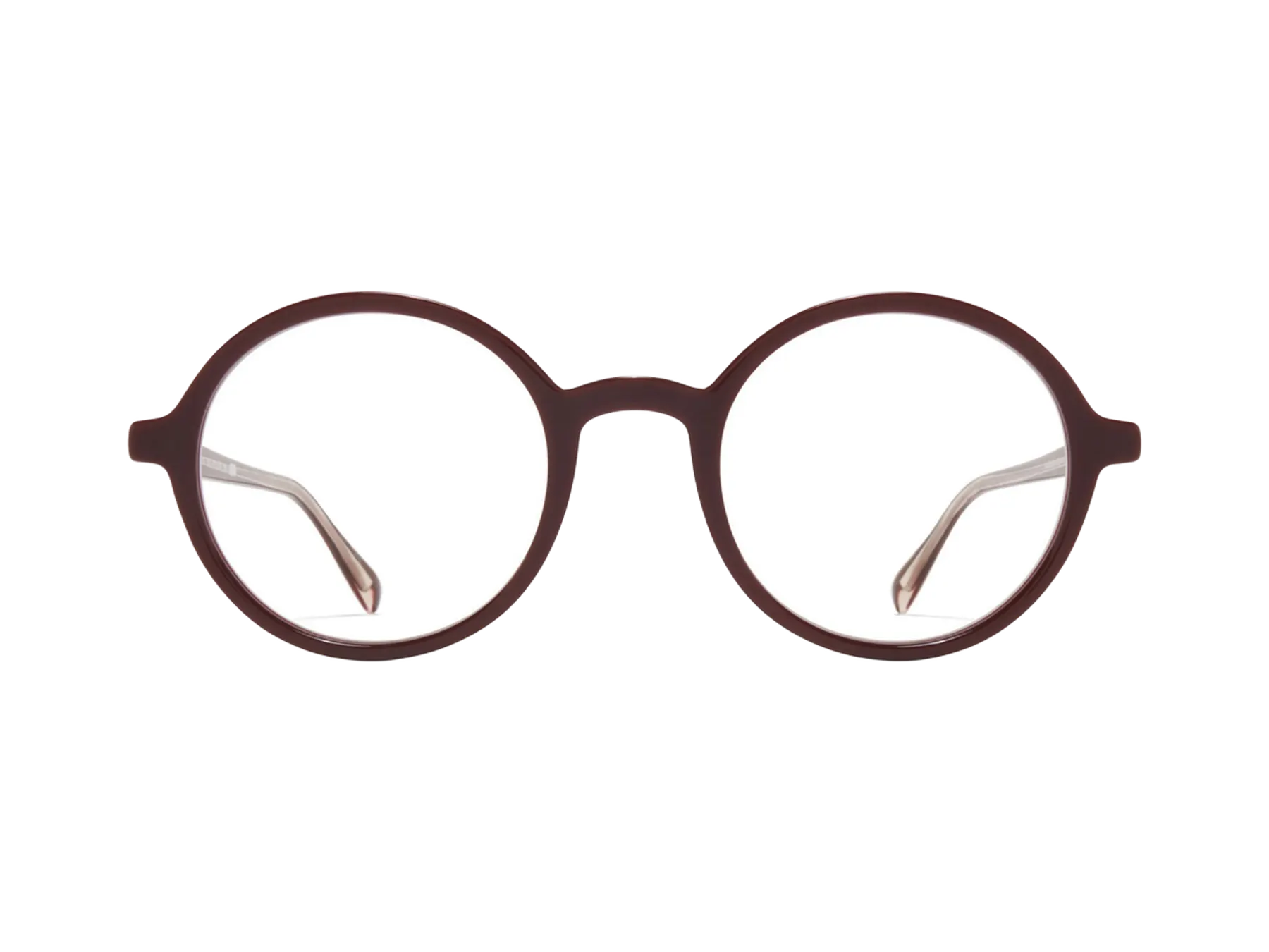 Mykita Jojo dioptrijske naočare, boja Burgundy/Silk Purple Bronco, pogled spreda