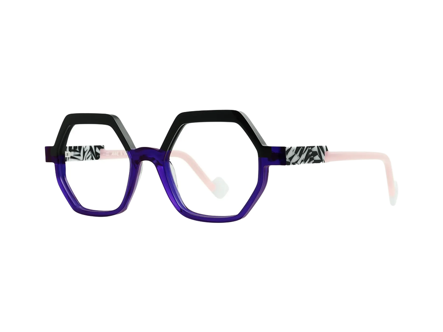 Anne & Valentin Logik dioptrijske naočare, boja Black & Purple & Pink, pogled iz ugla