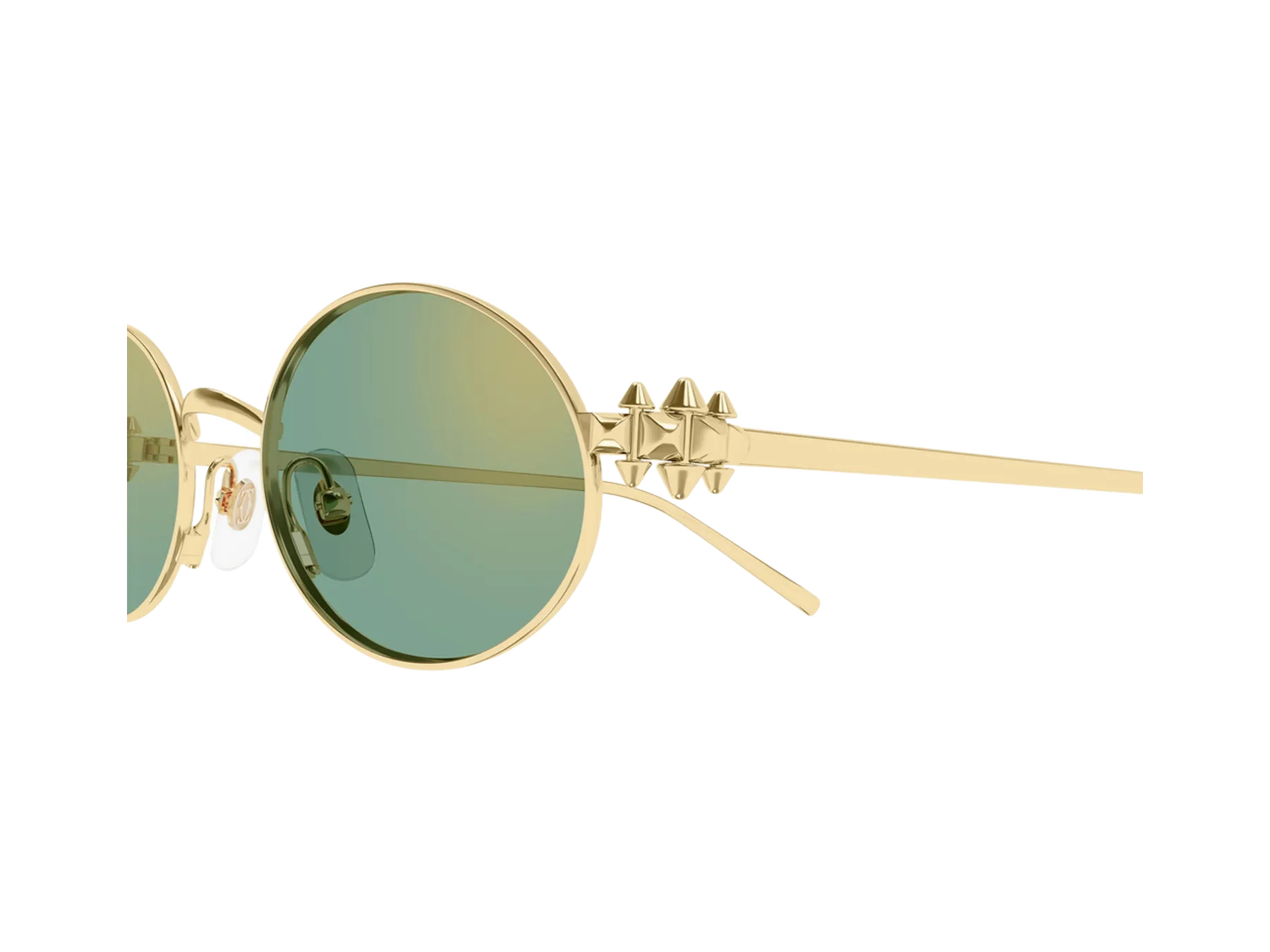Cartier Clash de Cartier CT0644S sunglasses, colour Gold/Green, detail view