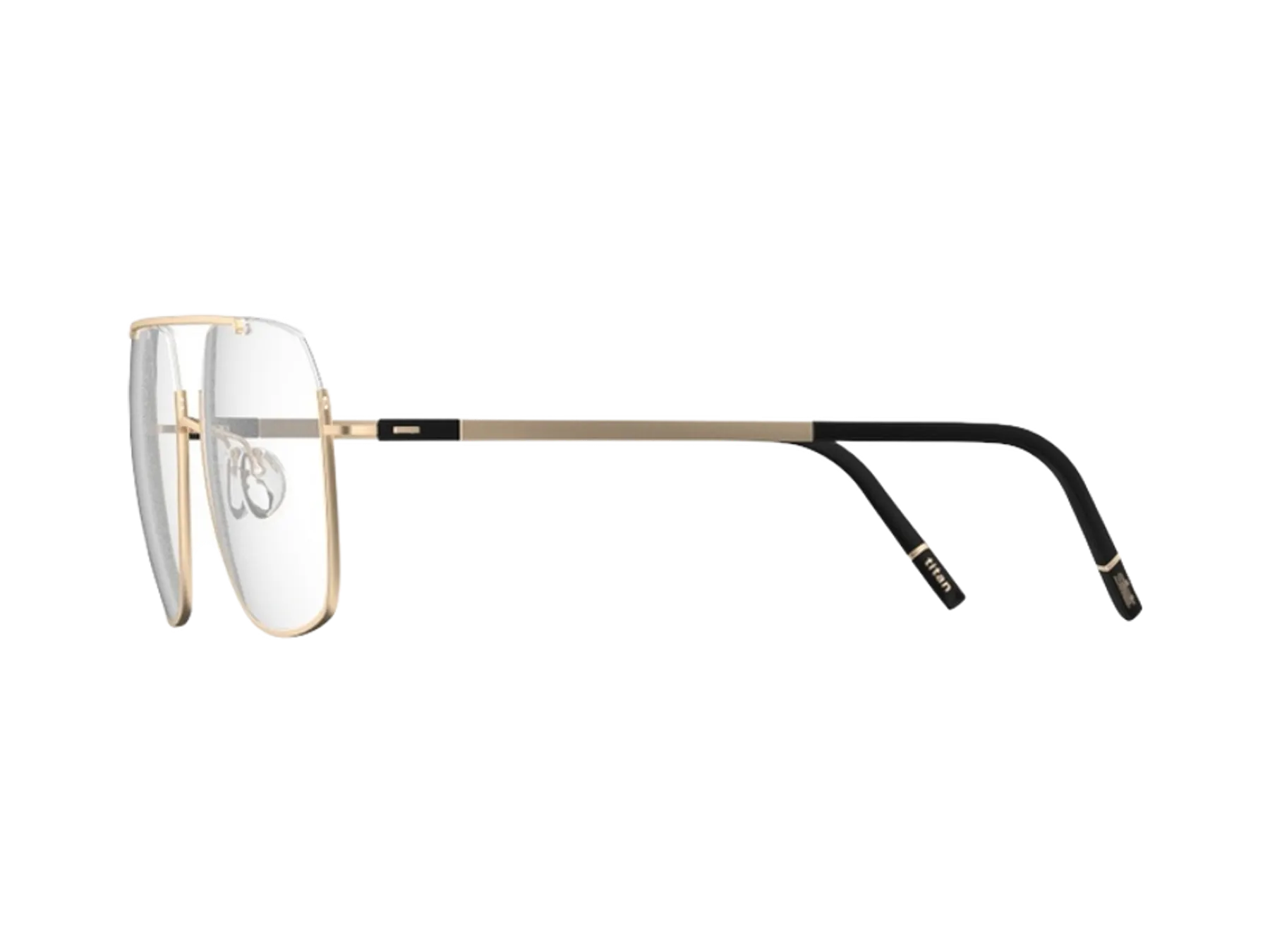 Silhouette Dynamic Dawn 5570 optical glasses, colour Timeless Gold, side view