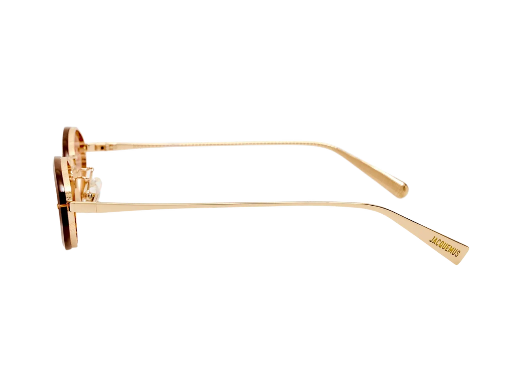 Jacquemus Bellini sunglasses, colour Gold, left temple