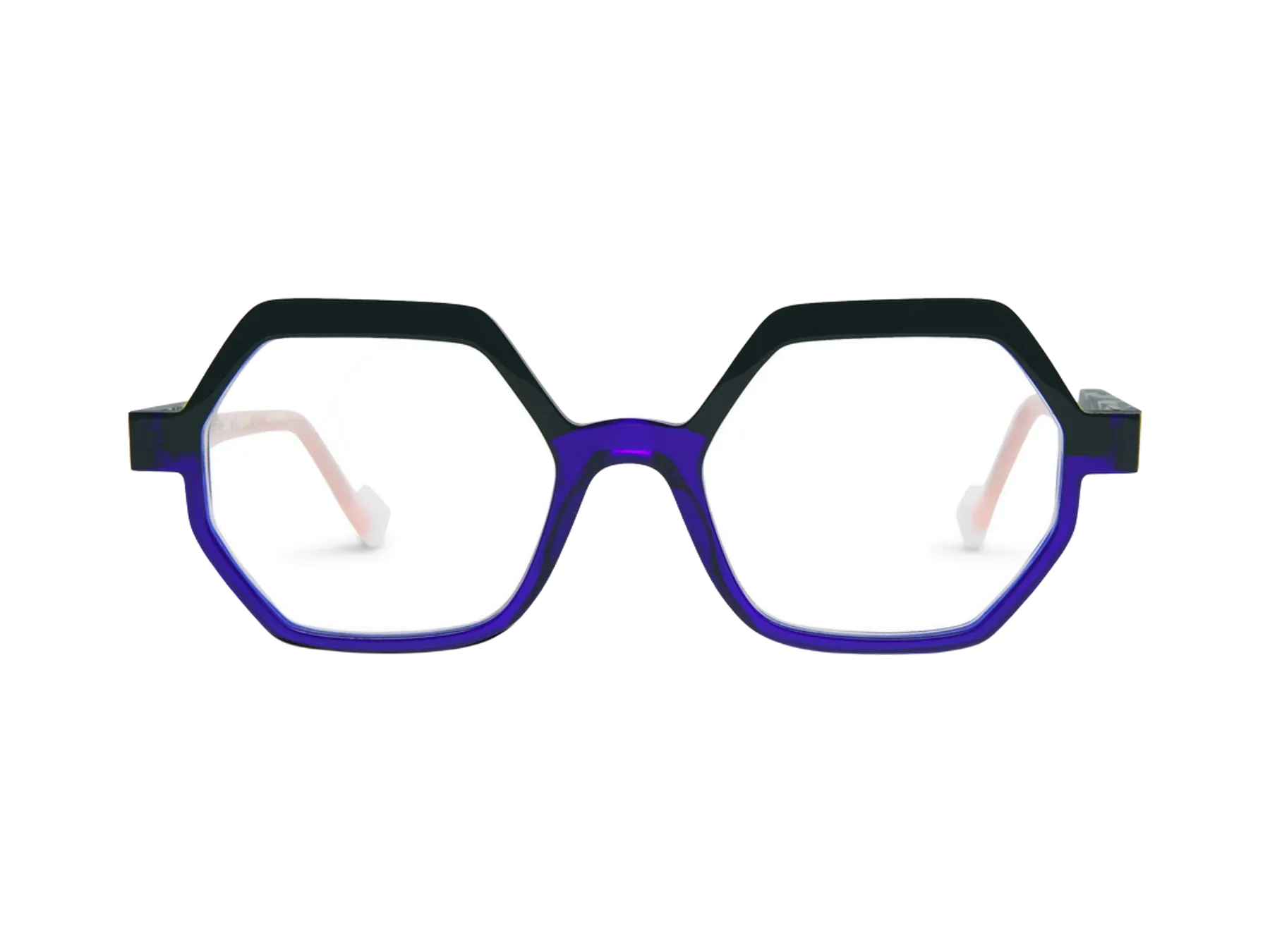 Anne & Valentin Logik dioptrijske naočare, boja Black & Purple & Pink, pogled spreda