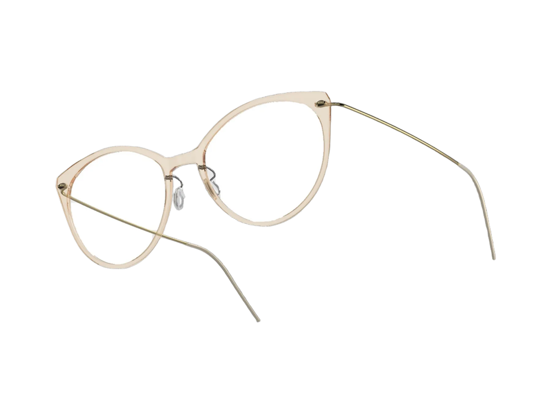 Lindberg N.O.W. 6564 dioptrijske naočare, boja pearl / gold polished, pogled iz ugla