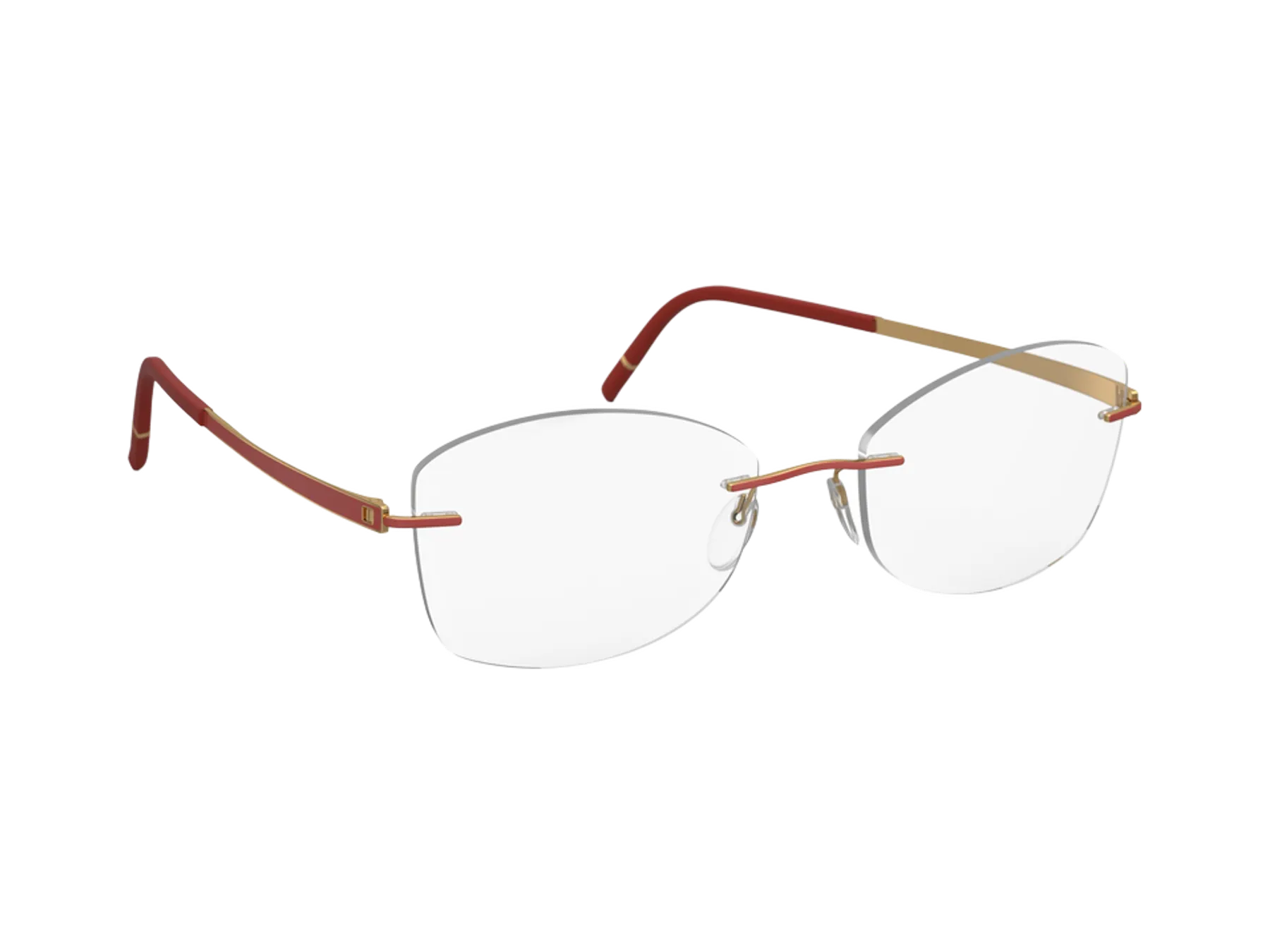 Silhouette Momentum 5529 HD dioptrijske naočare, boja Gold / Siena Red, pogled iz ugla