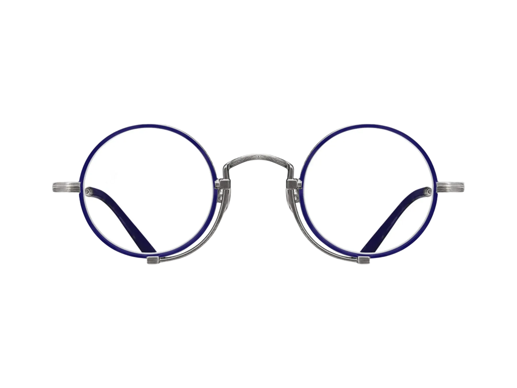 Matsuda 10103H-I dioptrijske naočare, boja Antique Silver - Navy, pogled spreda