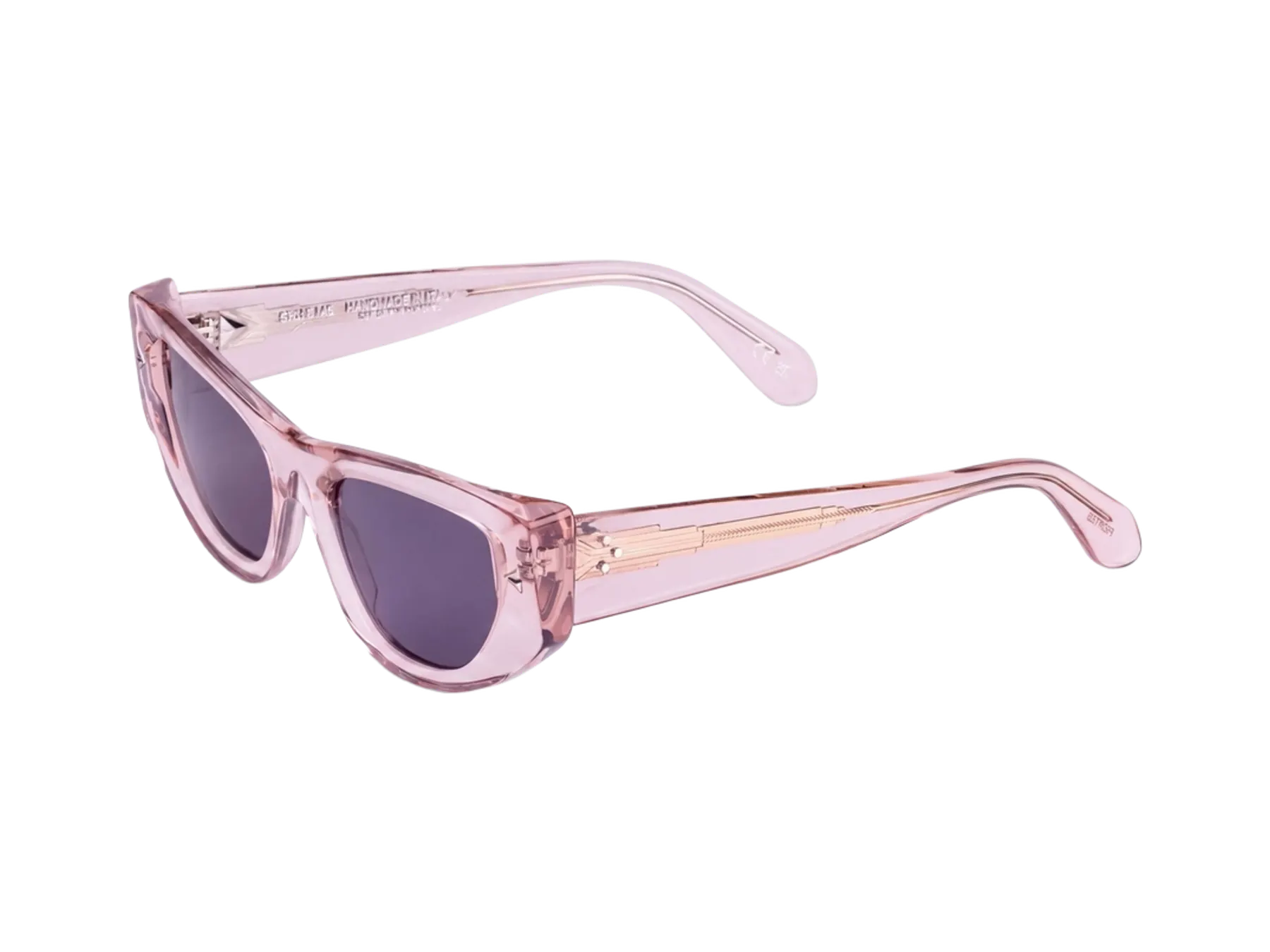 Pray Dina sunglasses, colour Pink Transparent/Grey, angle view