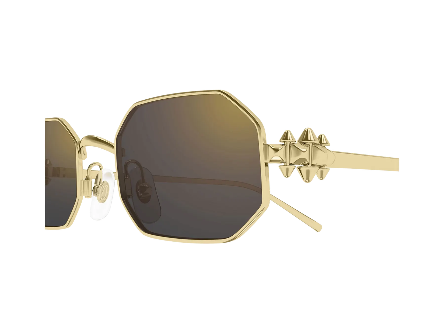 Cartier Clash de Cartier CT0682S sunčane naočare, boja Gold/Grey, detalj