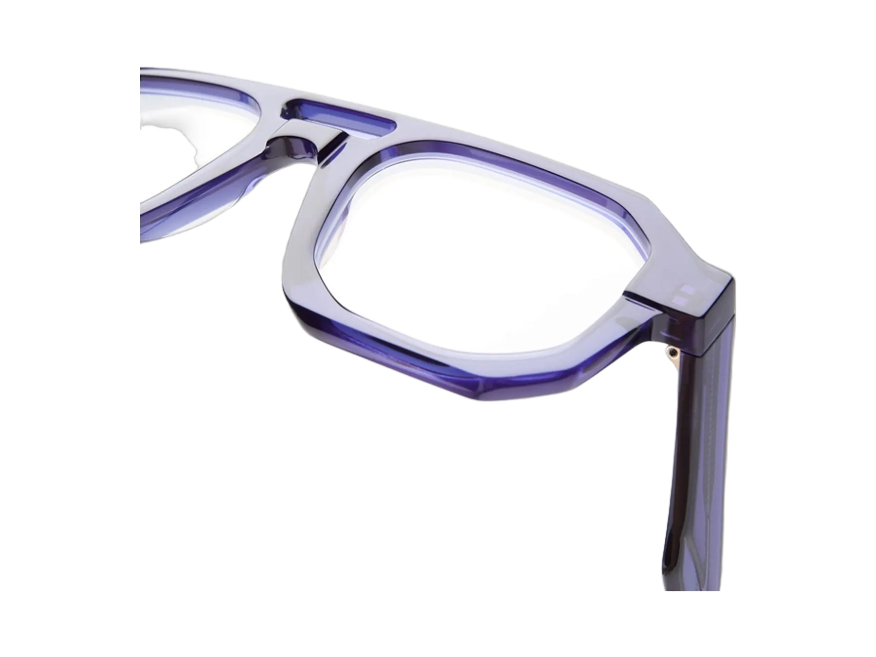 Kuboraum K33 dioptrijske naočare, boja Transparent Dark Blue, pogled iz ugla