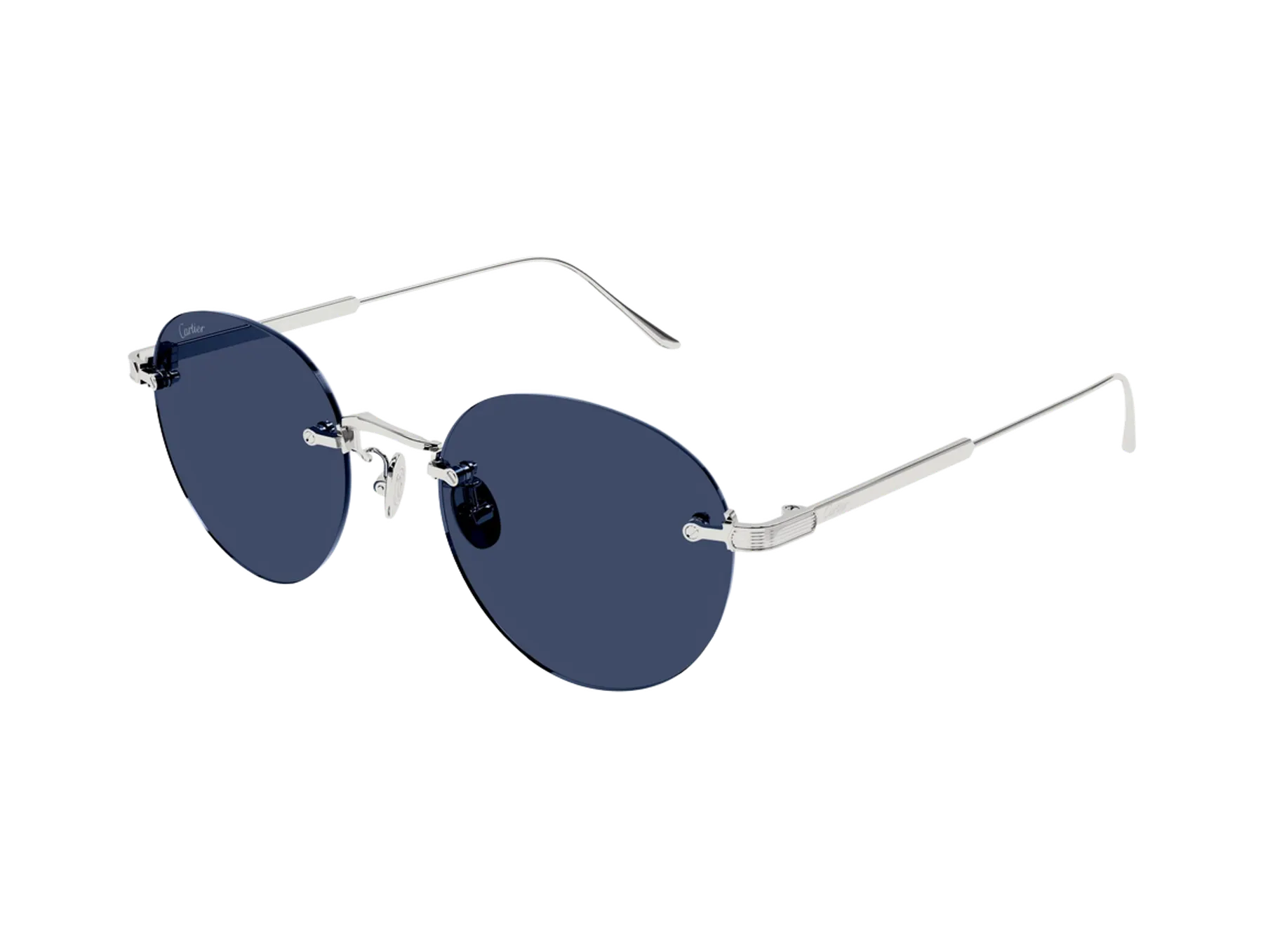 Cartier CT0393S sunčane naočare, boja Shiny Silver, pogled iz ugla
