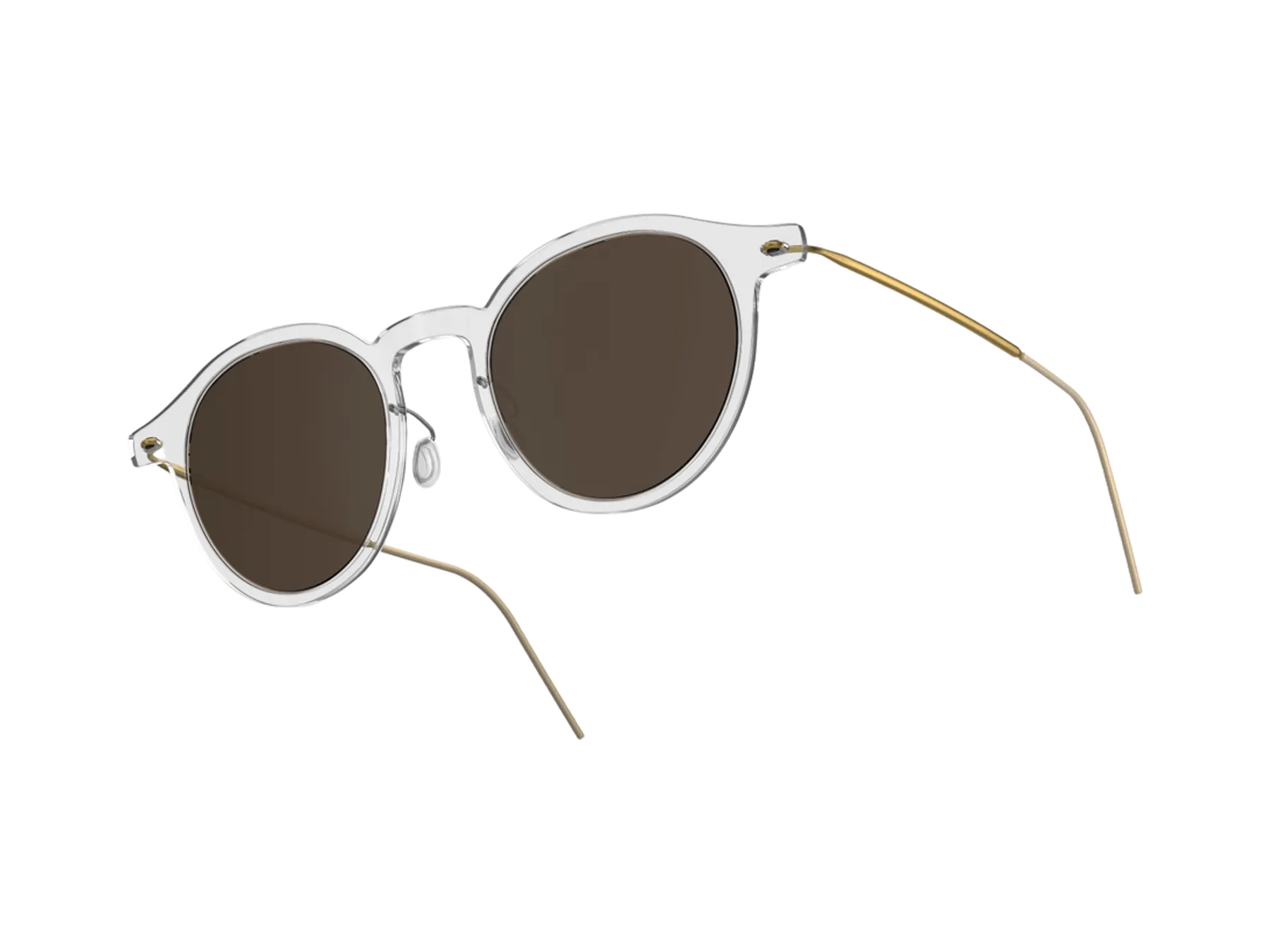 Lindberg Sun Titanium 8347 sunčane naočare, boja clear/gold polished, pogled iz ugla