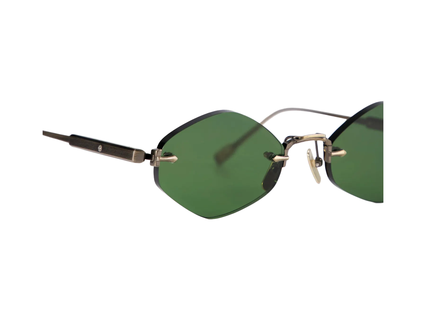Sato Terebellum V sunčane naočare, boja Antique Gold, titanijum, Dark Green staklo, prednja strana