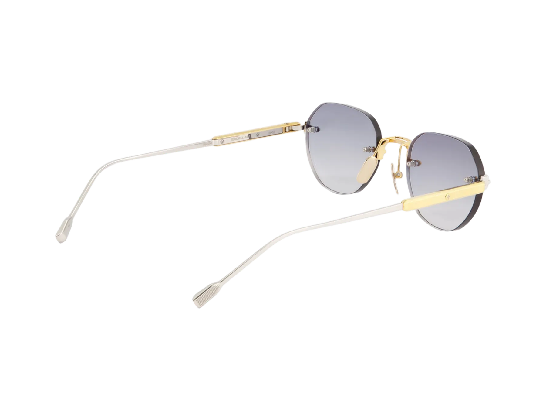 Sato Terebellum I sunčane naočare, boja Yellow Gold / Platinum, titanijum, Blue Gradient staklo, leva drška