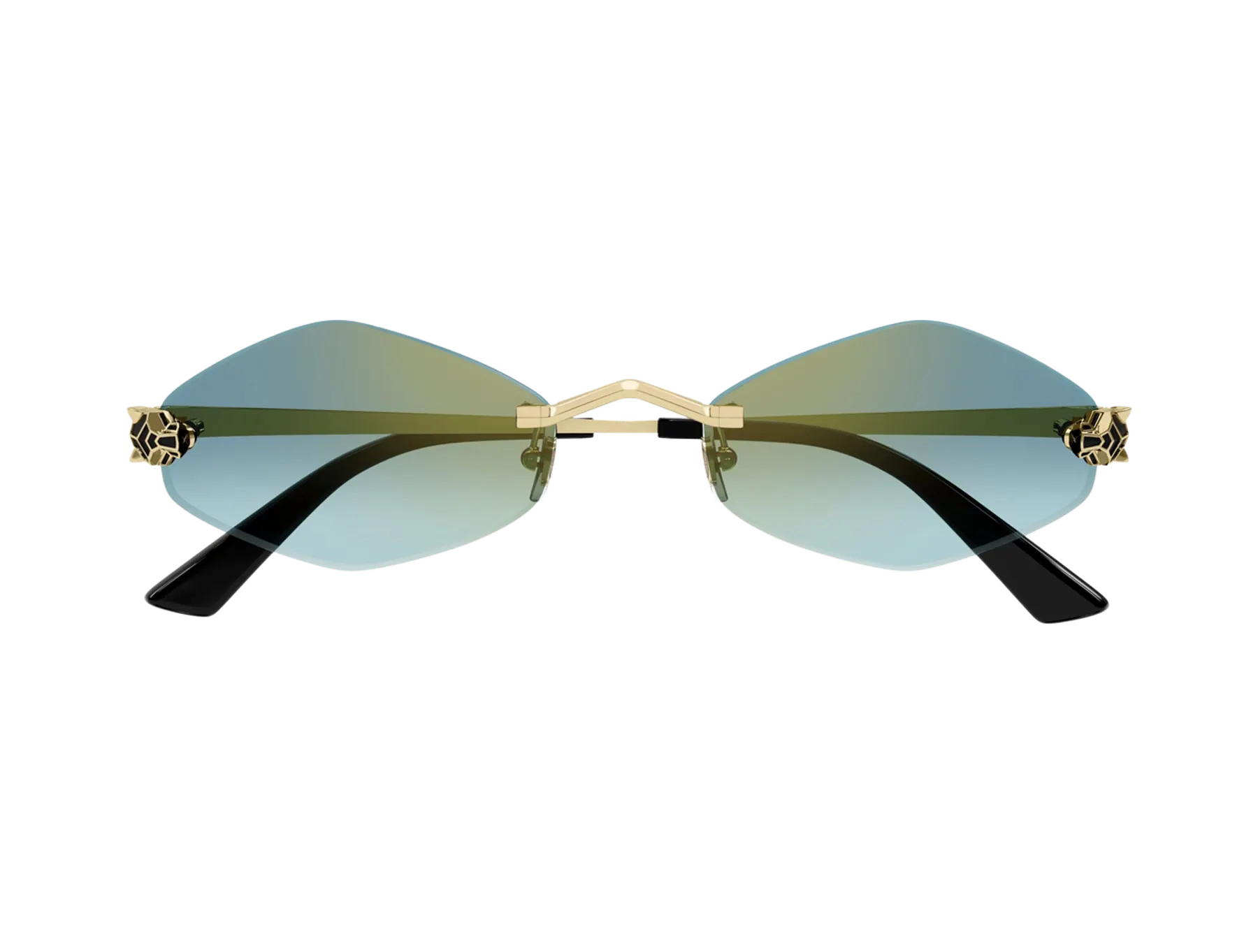 Cartier Panthère de Cartier CT0433S sunčane naočare, boja Gold/Green, pogled spreda