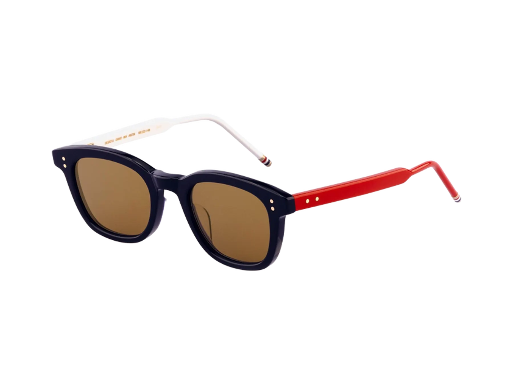 Thom Browne UES921A sunčane naočare, boja Navy, Red and White, pogled iz ugla
