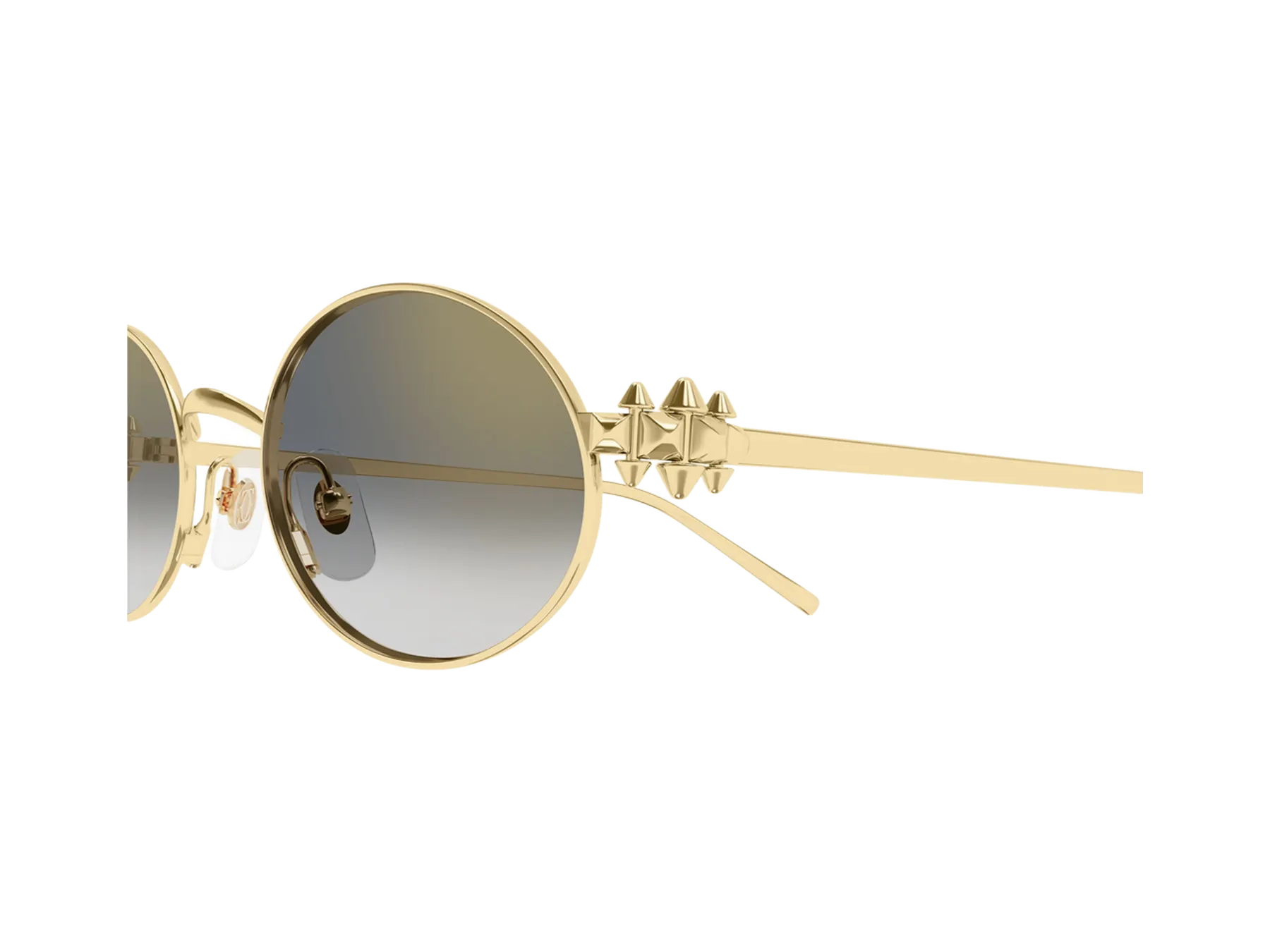 Cartier Clash de Cartier CT0644S sunglasses, colour Gold/Grey, detail view