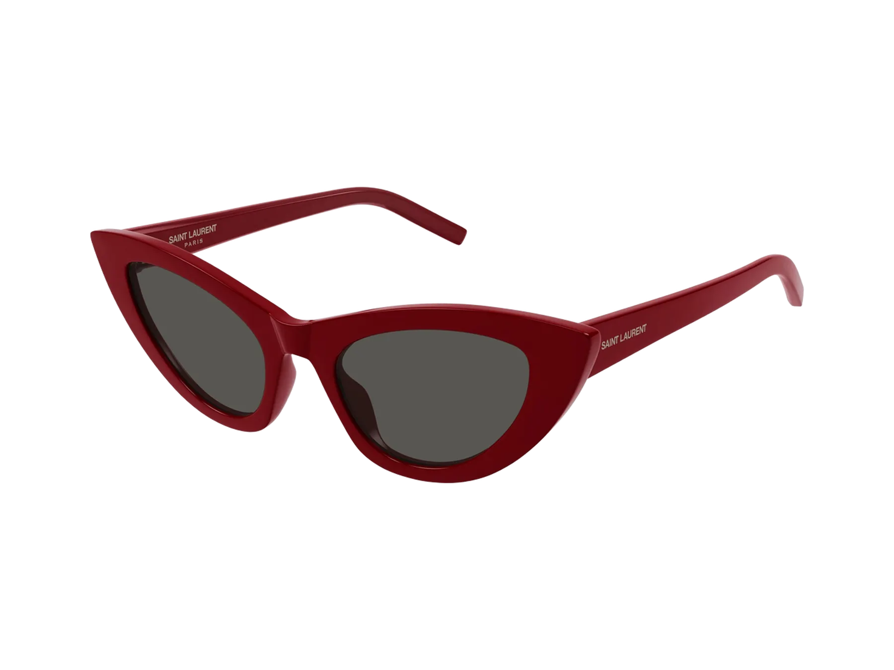 Saint Laurent SL 213 Lily sunčane naočare, boja Shiny Solid Red, pogled iz ugla