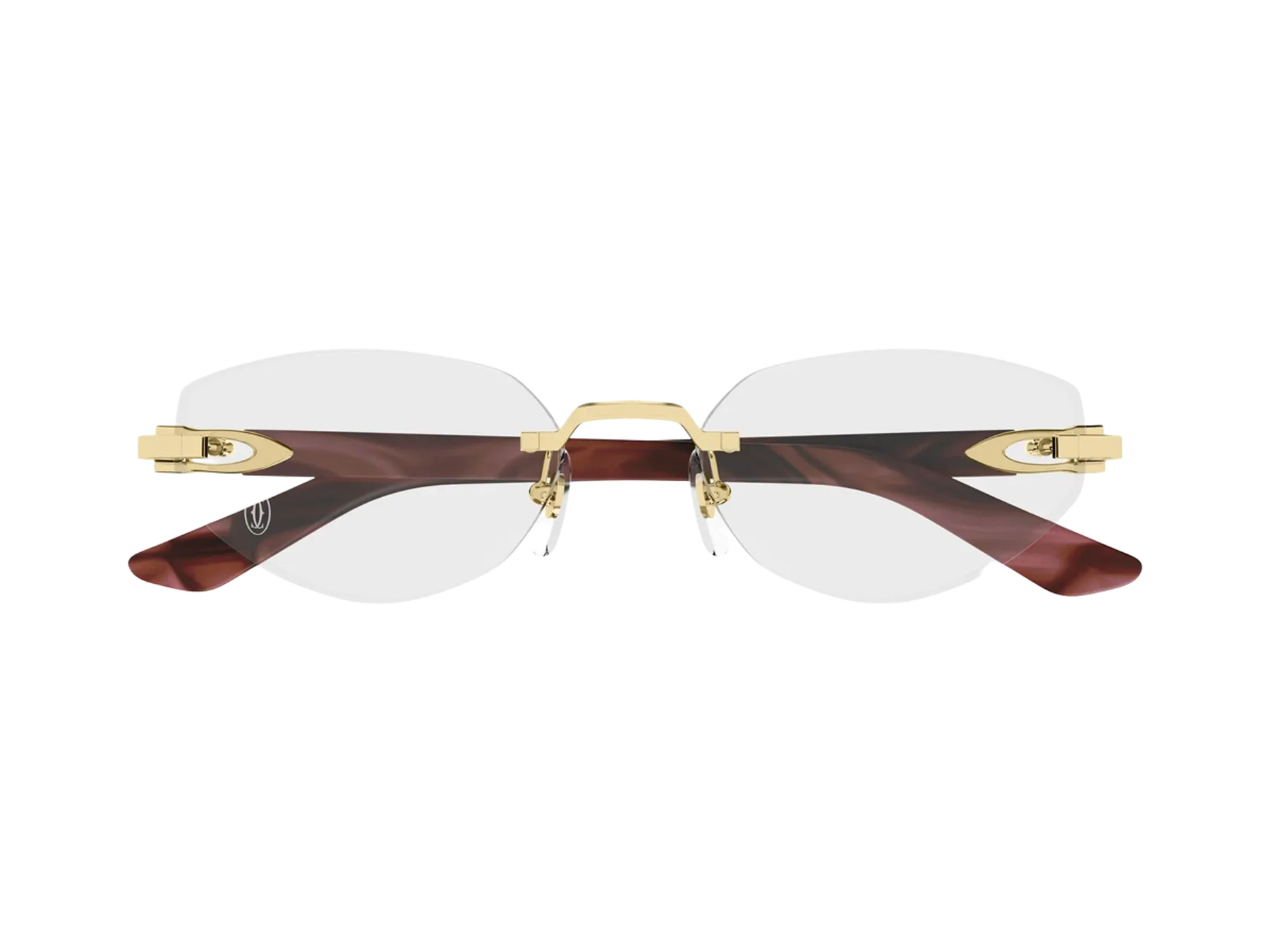 Cartier C Décor CT0609O dioptrijske naočare, boja Gold/Red, pogled spreda