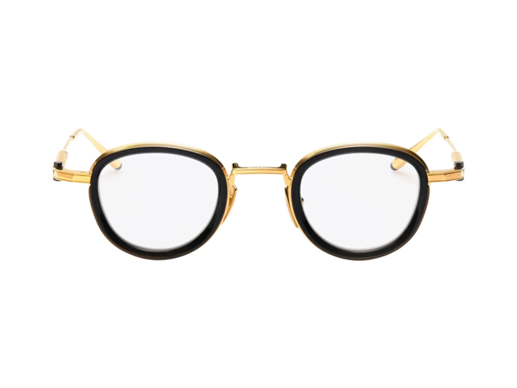 Akoni Agile optical glasses, colour Yellow Gold/Black Crystal, front view