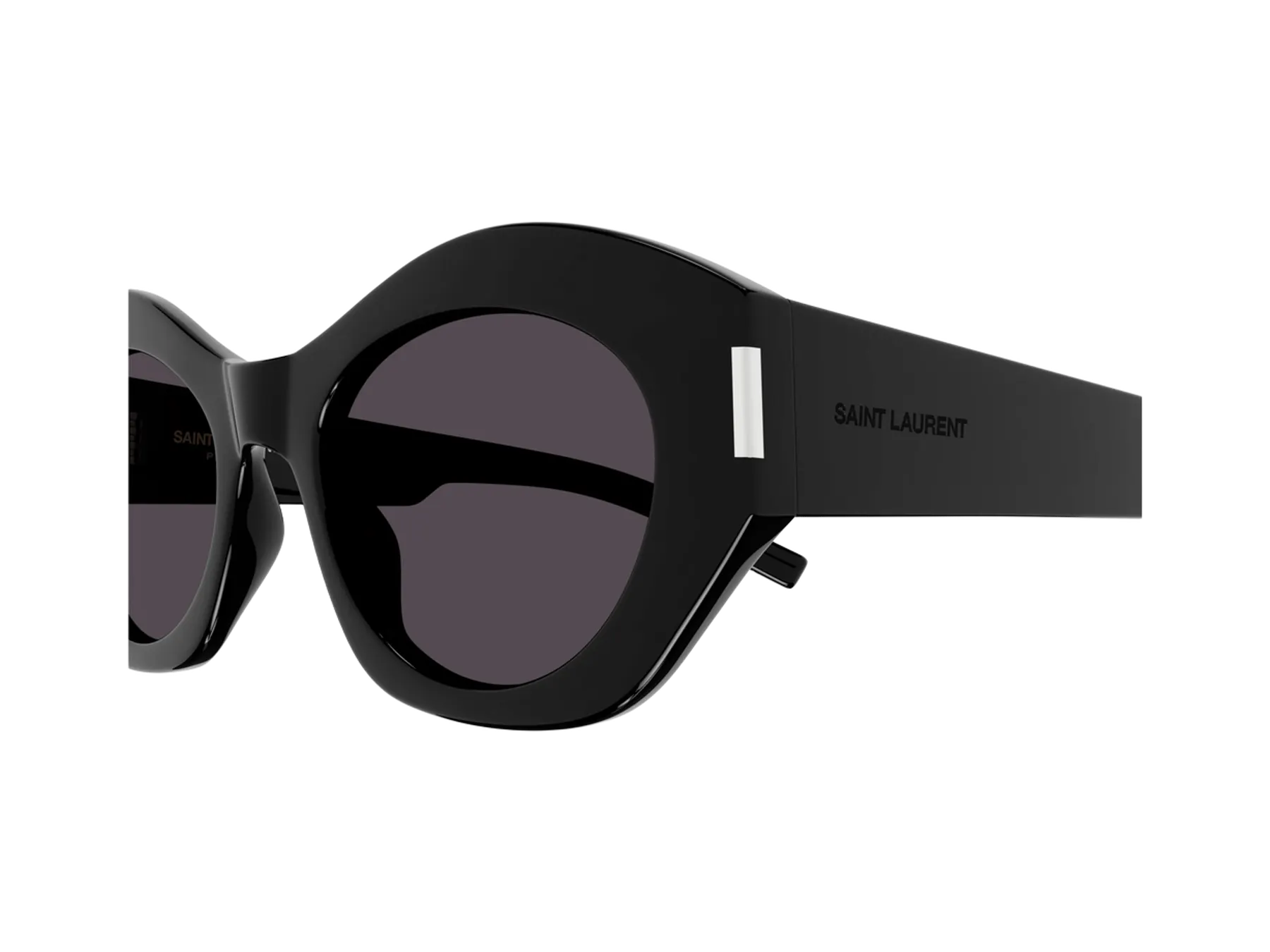 Saint Laurent SL 639 sunčane naočare, boja Black, detalj ugla okvira i drške