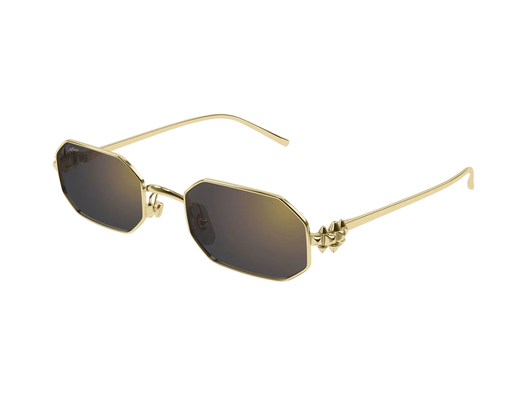 Cartier Clash de Cartier CT0682S sunčane naočare, boja Gold/Grey, pogled iz ugla