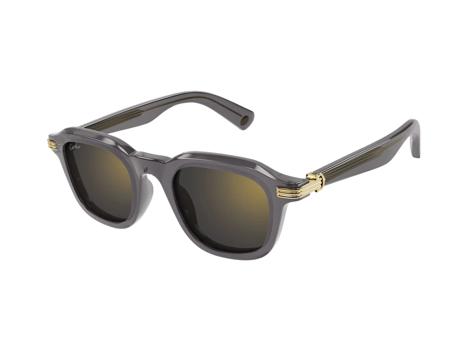 Cartier Première de Cartier CT0536S sunčane naočare, boja Transparent Grey/Grey, pogled iz ugla