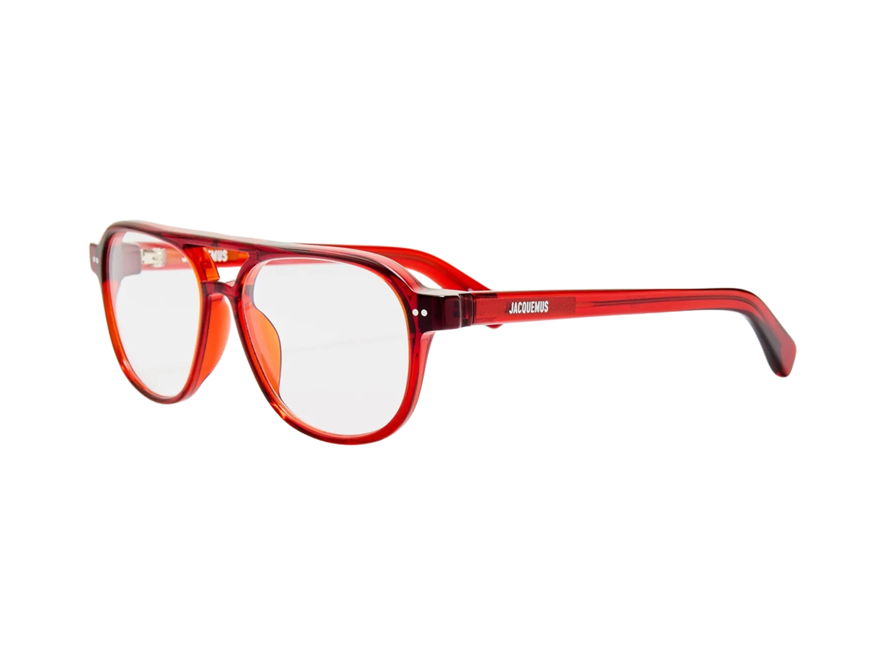 Jacquemus Altu optical glasses, colour Bordeaux, angled view