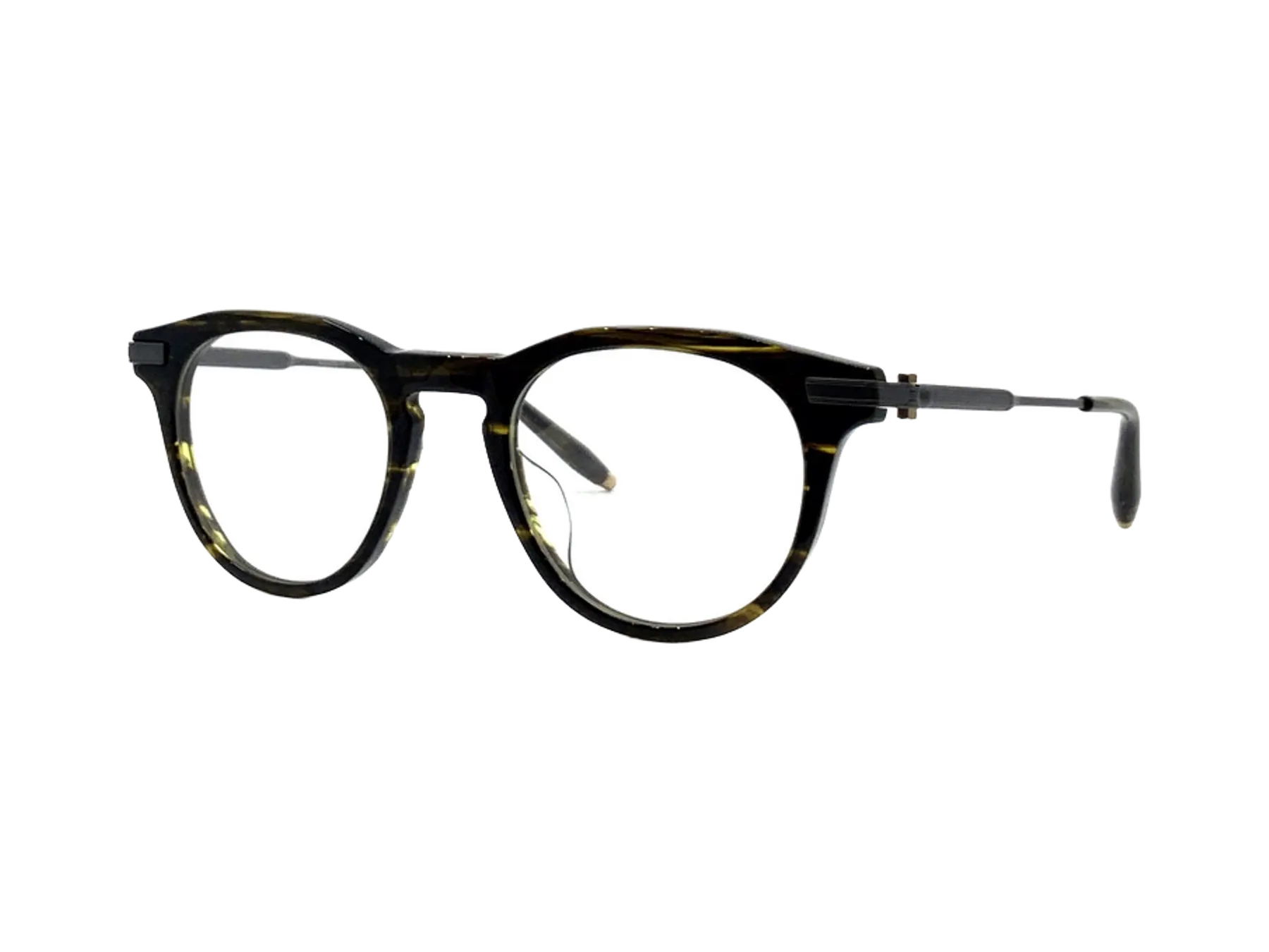 Akoni Gemini dioptrijske naočare, boja Dark Tortoise/Antiqued Pewter, pogled iz ugla