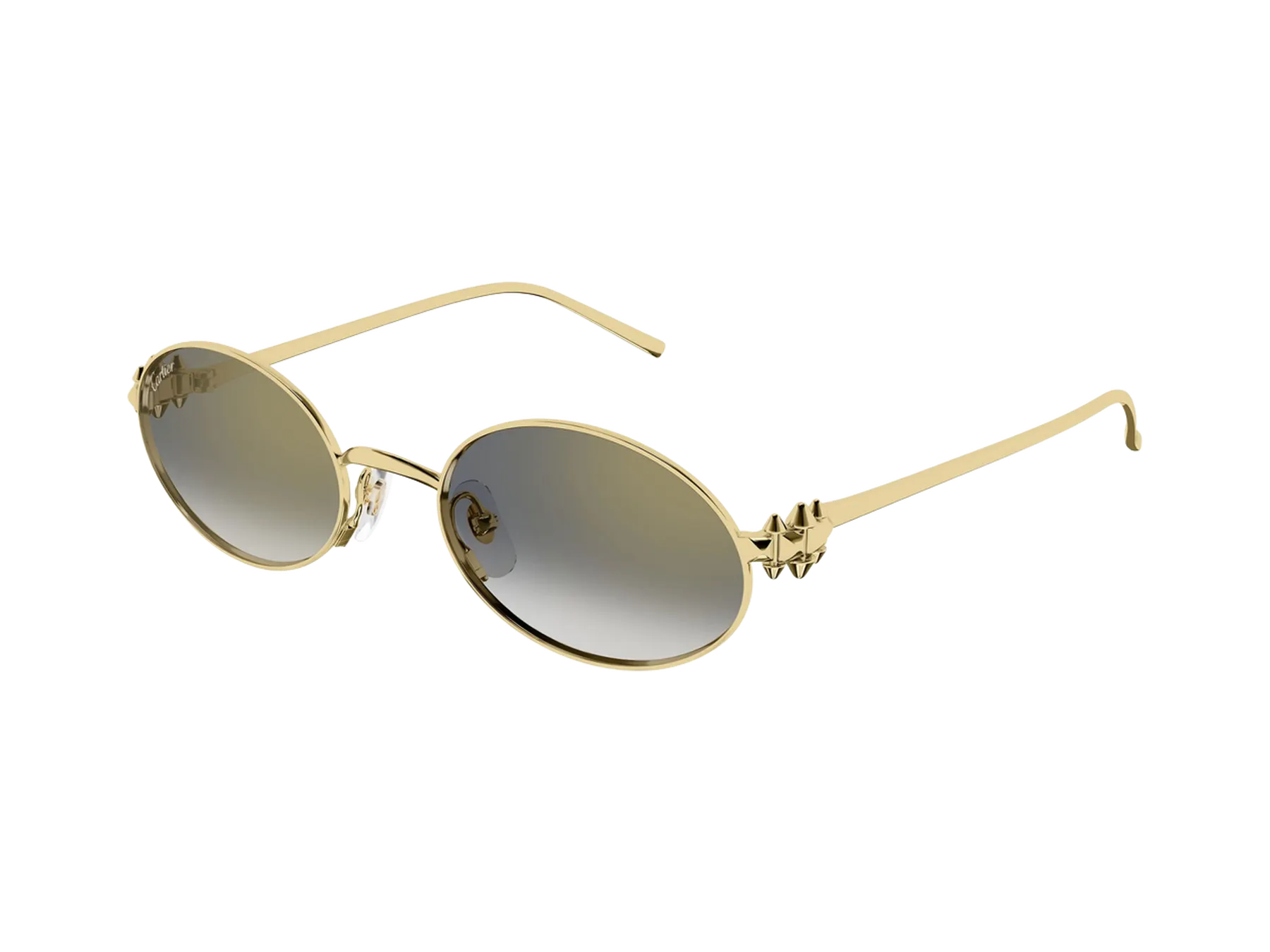 Cartier Clash de Cartier CT0644S sunglasses, colour Gold/Grey, angle view