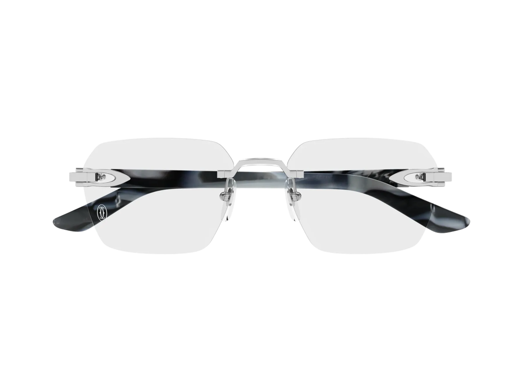 Cartier C Décor CT0623O optical glasses, colour Silver and Grey, front view