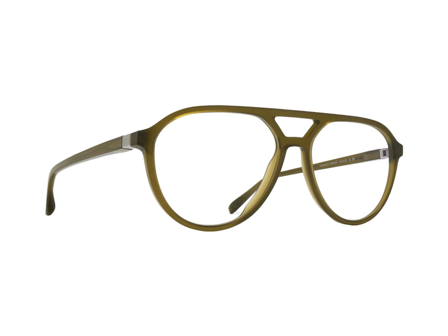 Mykita Atine dioptrijske naočare, boja Chilled Raw Peridot, pogled iz ugla