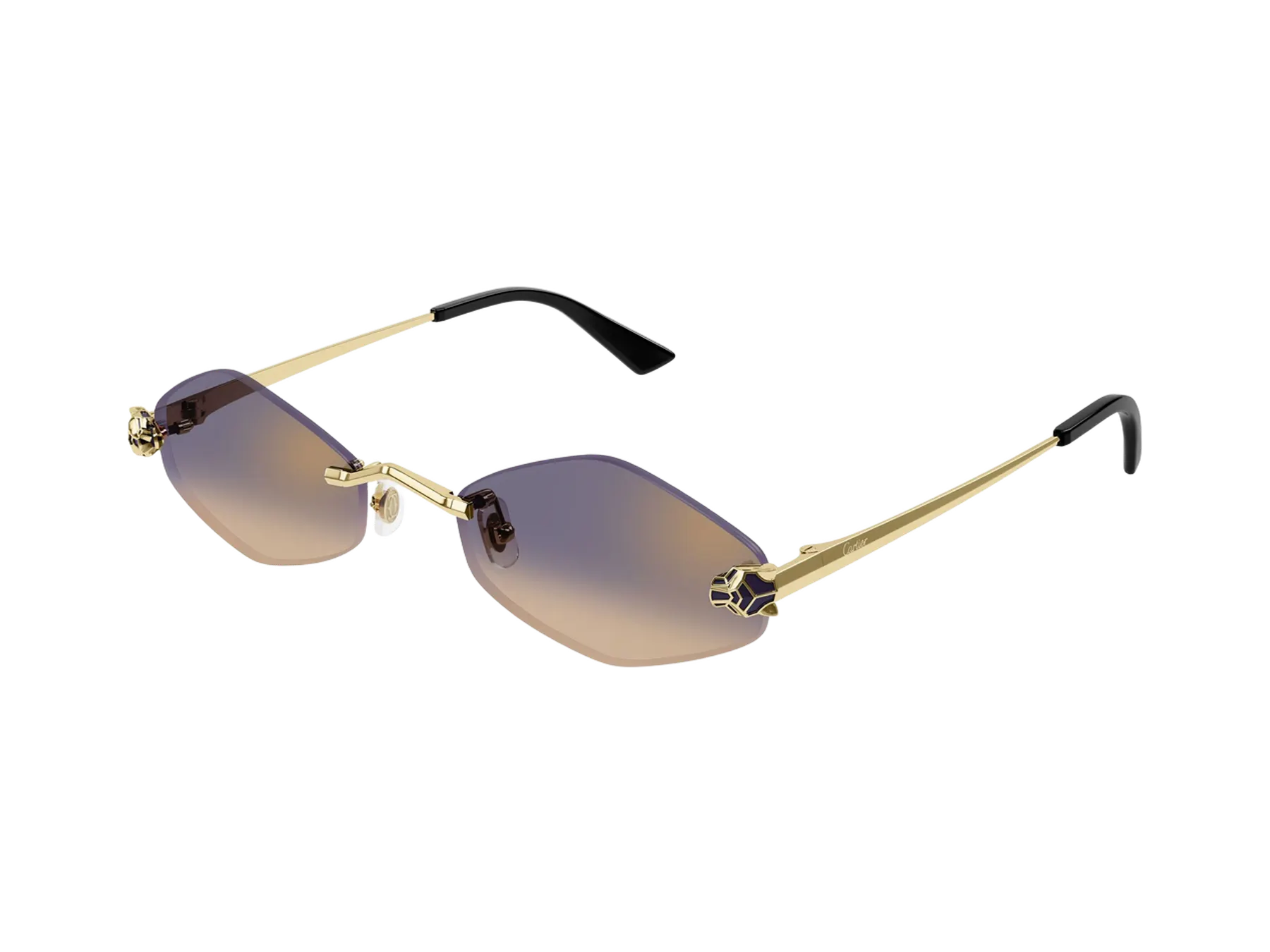 Cartier Panthère de Cartier CT0433S sunčane naočare, boja Gold/Violet, pogled iz ugla
