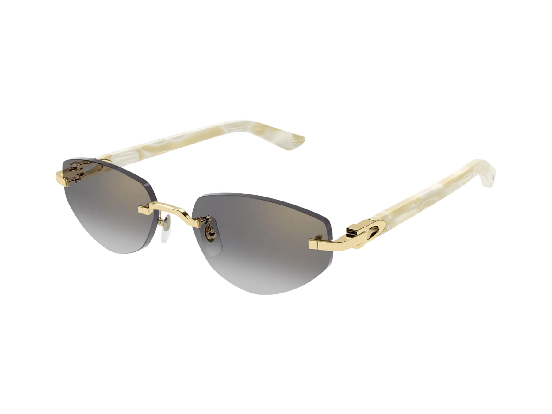 Cartier C Décor CT0580S sunčane naočare, boja Gold/Ivory, pogled iz ugla