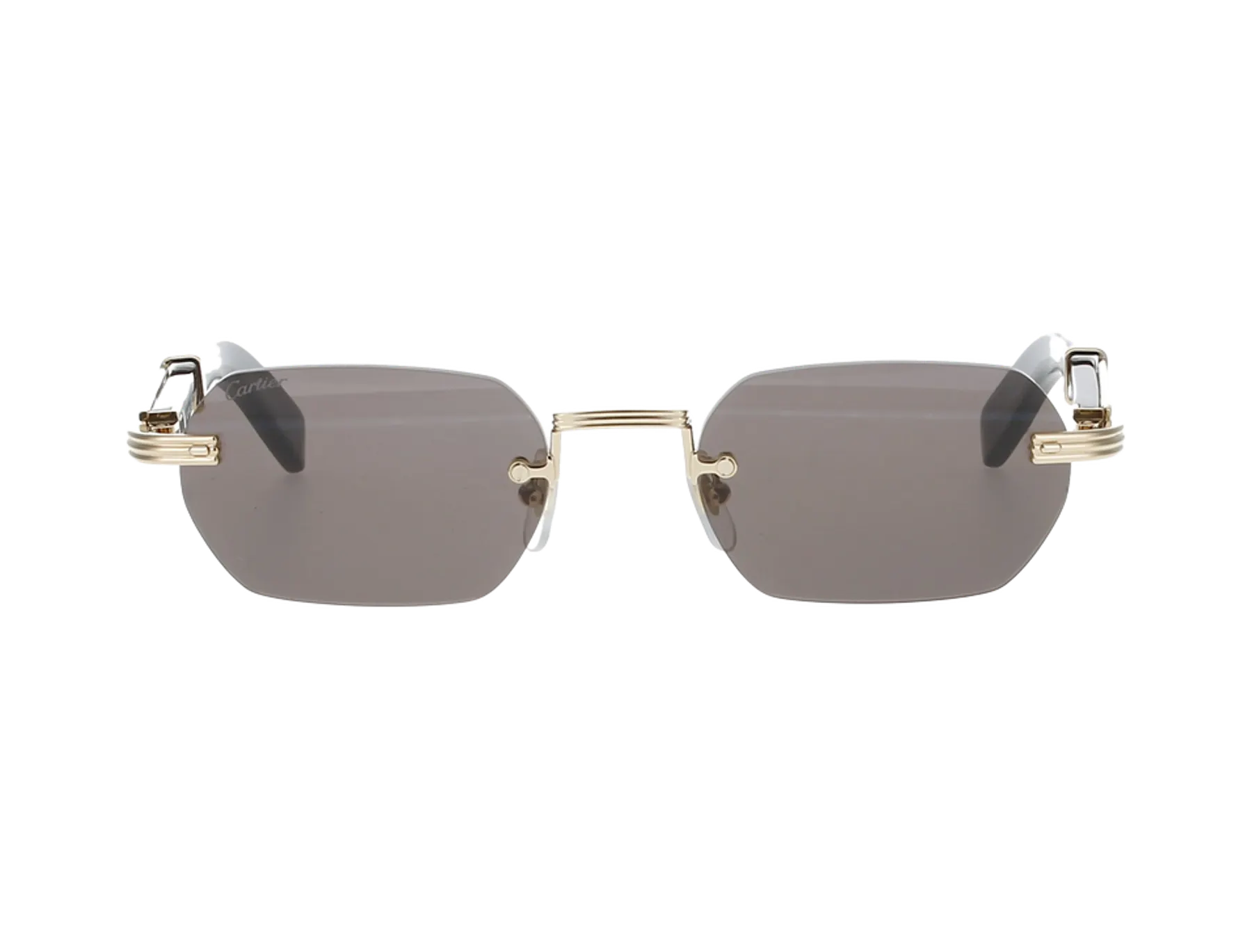 Cartier Première de Cartier CT0362S sunčane naočare, boja Gold/Black Horn, pogled spreda