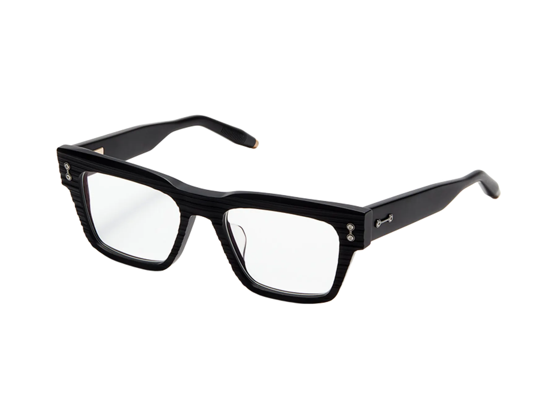 Akoni Columba dioptrijske naočare, boja Scraped Matte Black, pogled iz ugla