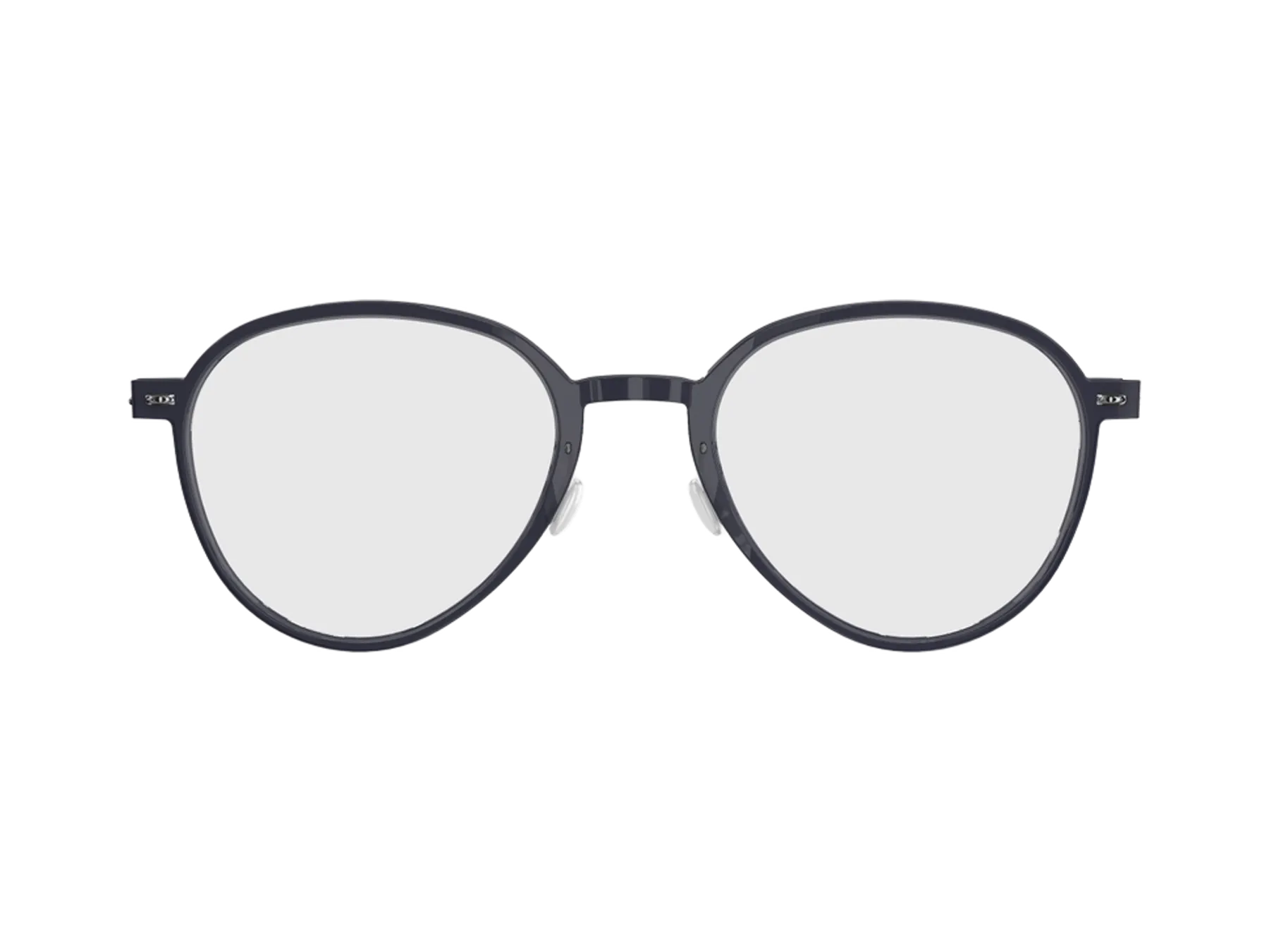 Lindberg N.O.W. 6643 dioptrijske naočare, boja black transparent / grey polished, pogled spreda