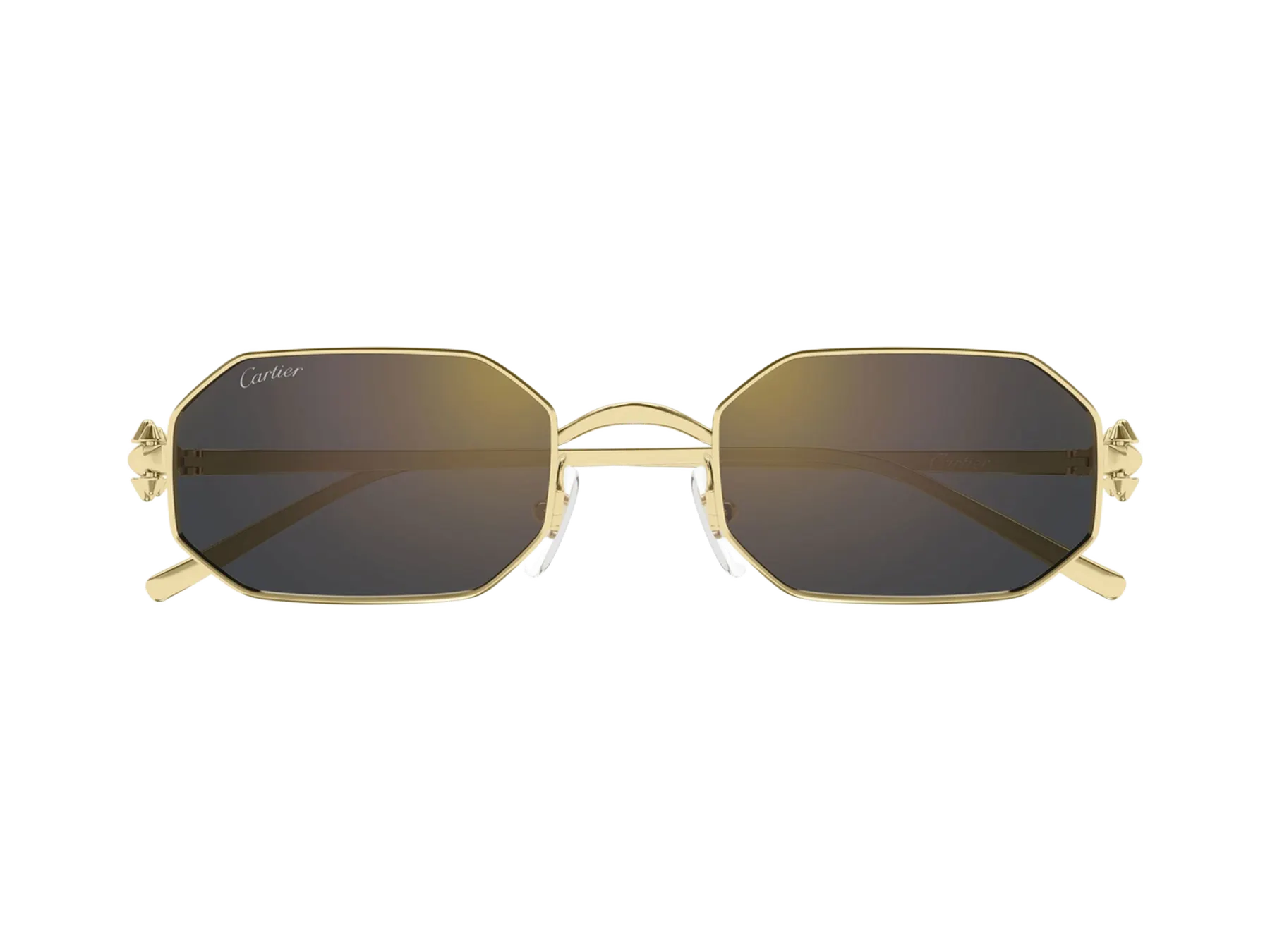 Cartier Clash de Cartier CT0682S sunčane naočare, boja Gold/Grey, pogled spreda