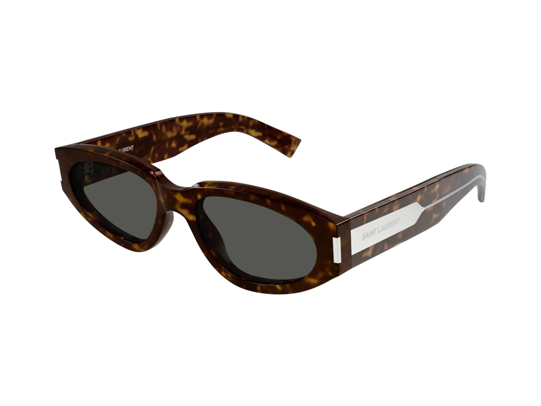 Saint Laurent SL 618 sunčane naočare, boja Shiny Dark Havana, pogled iz ugla