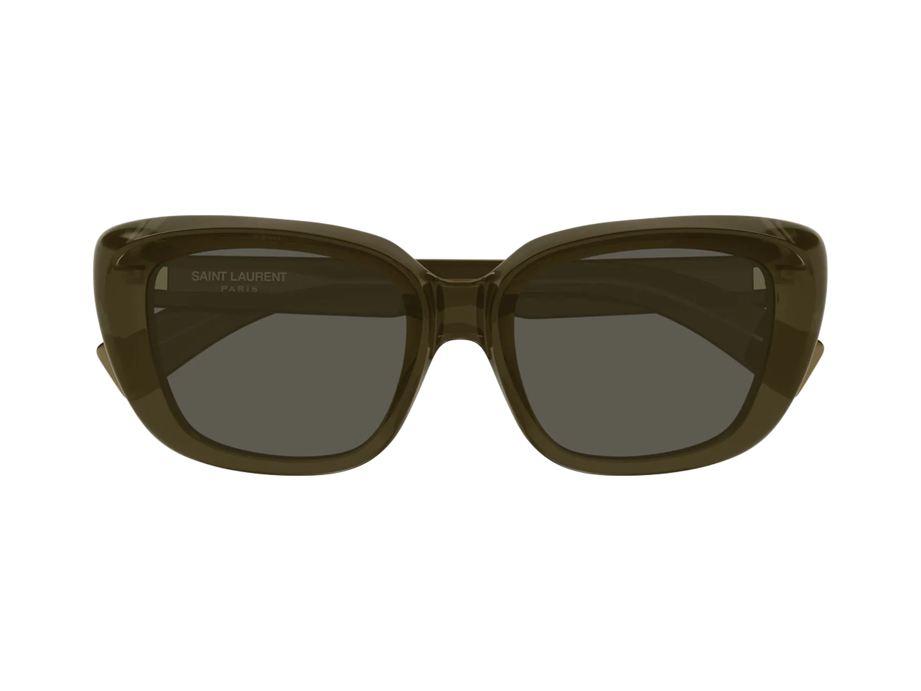 Saint Laurent SL 857 sunčane naočare, boja Shiny Transparent Khaki, pogled spreda