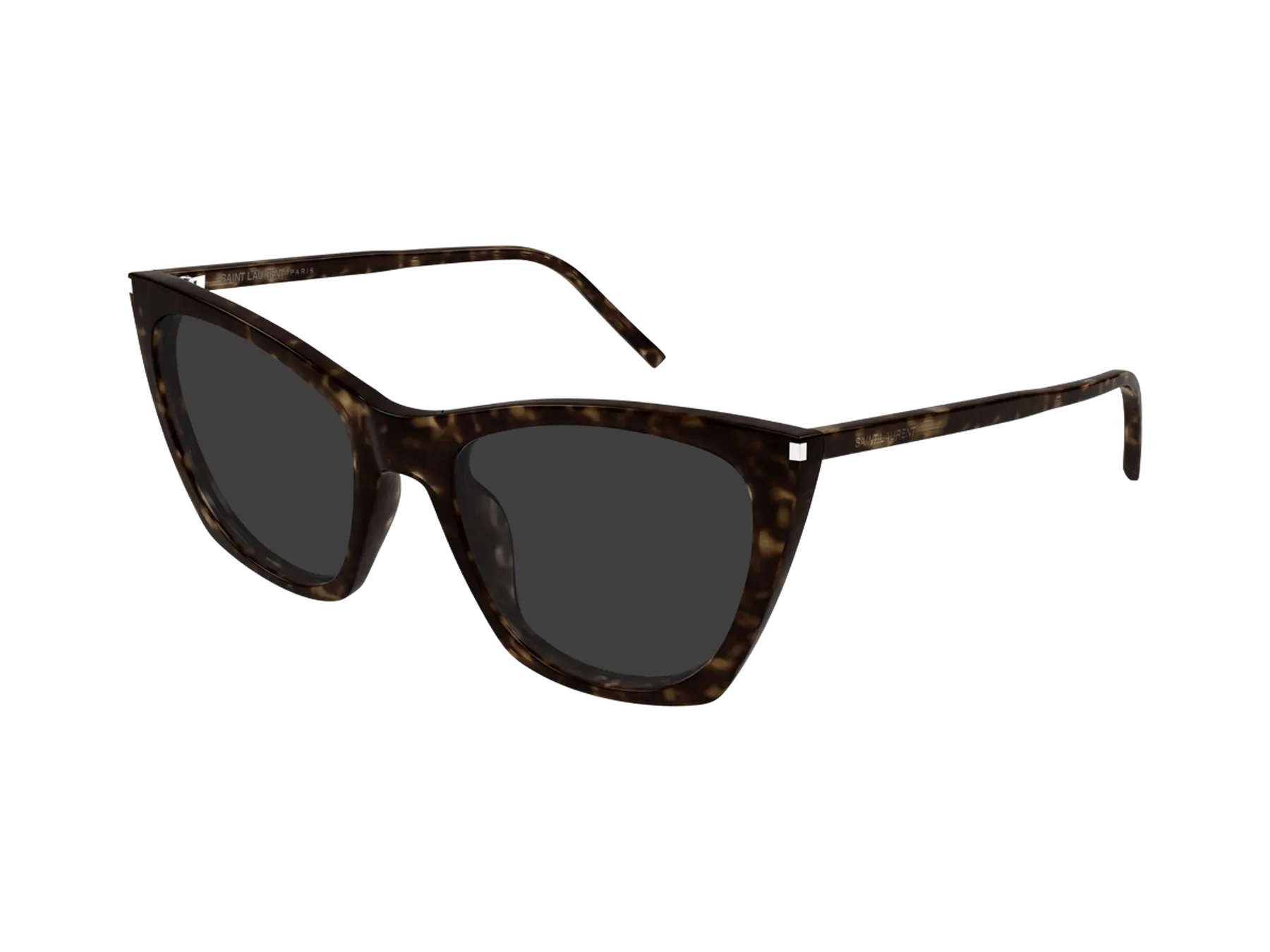 Saint Laurent SL 214 Kate Thin sunčane naočare, boja Shiny Dark Havana, pogled iz ugla