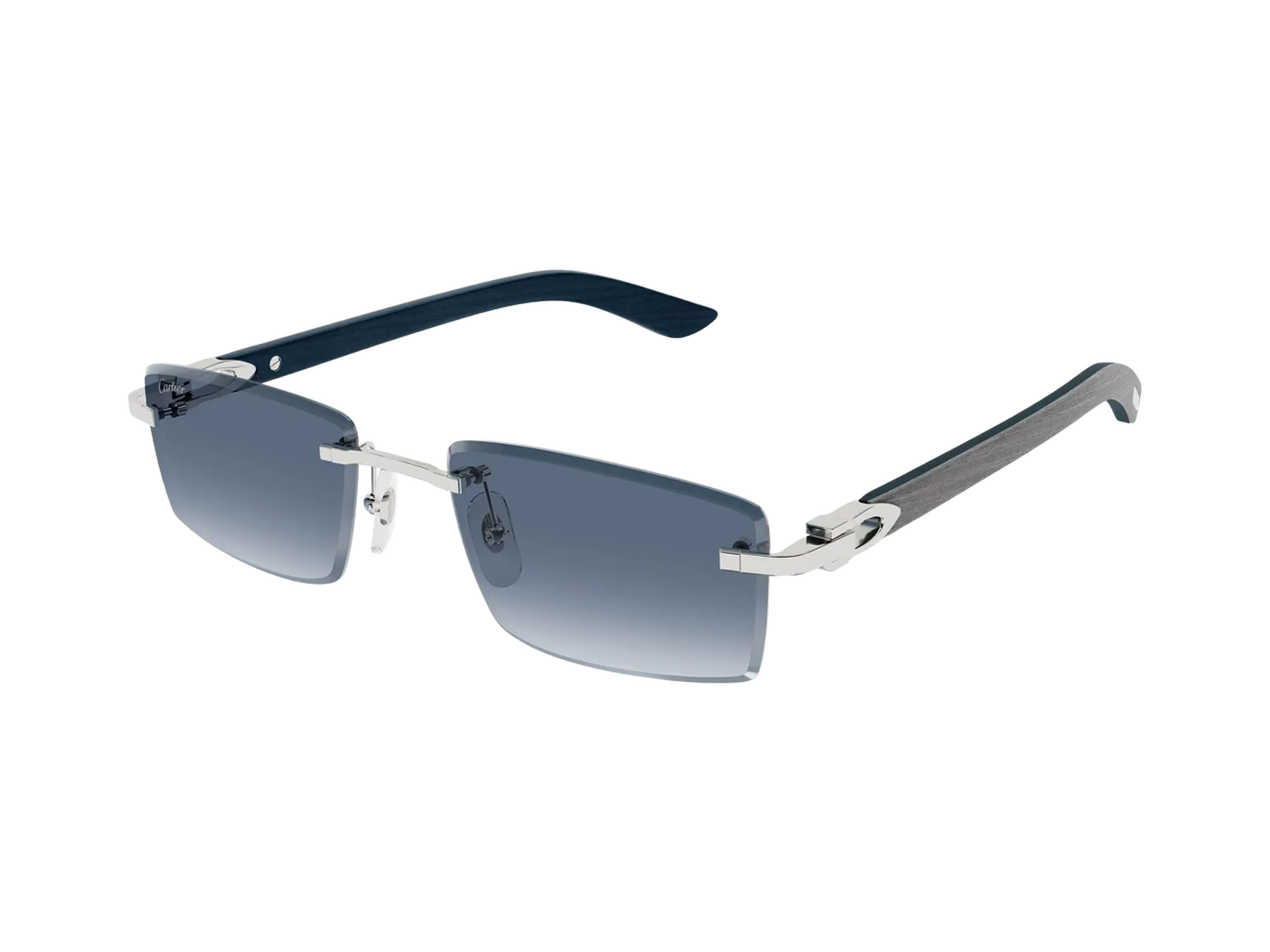 Cartier C Décor CT0582S sunčane naočare, boja Silver/Blue, pogled iz ugla