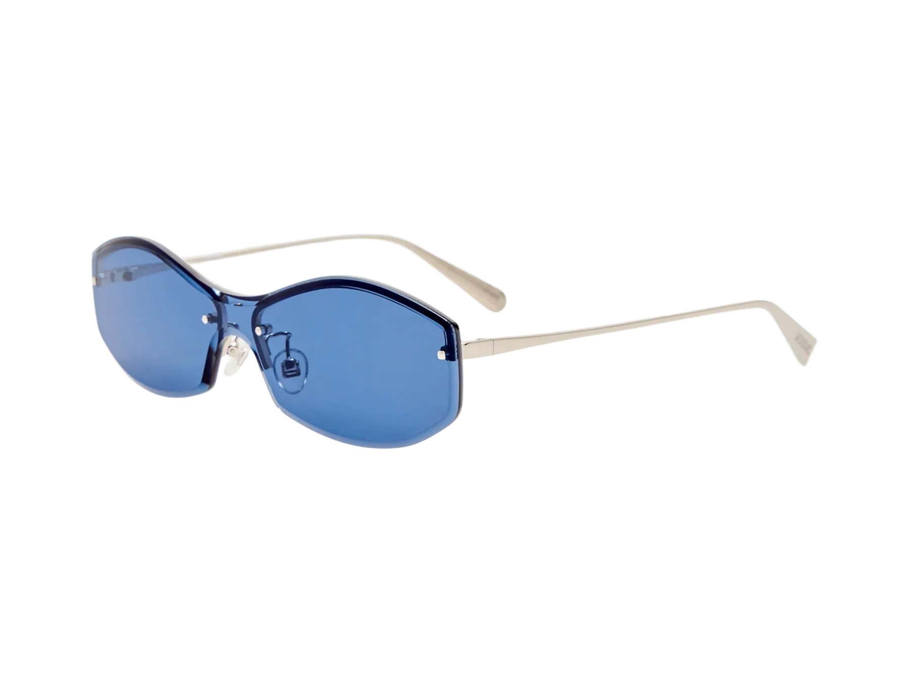 Jacquemus Miami sunglasses, colour Silver, angled view