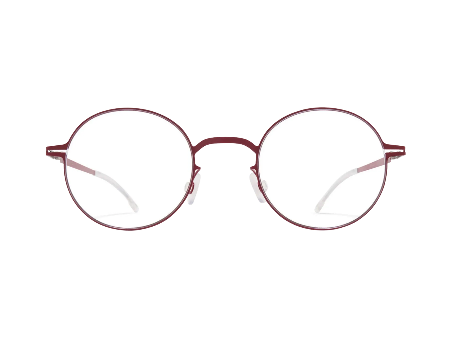 Mykita Knut dioptrijske naočare, boja Cranberry, pogled spreda