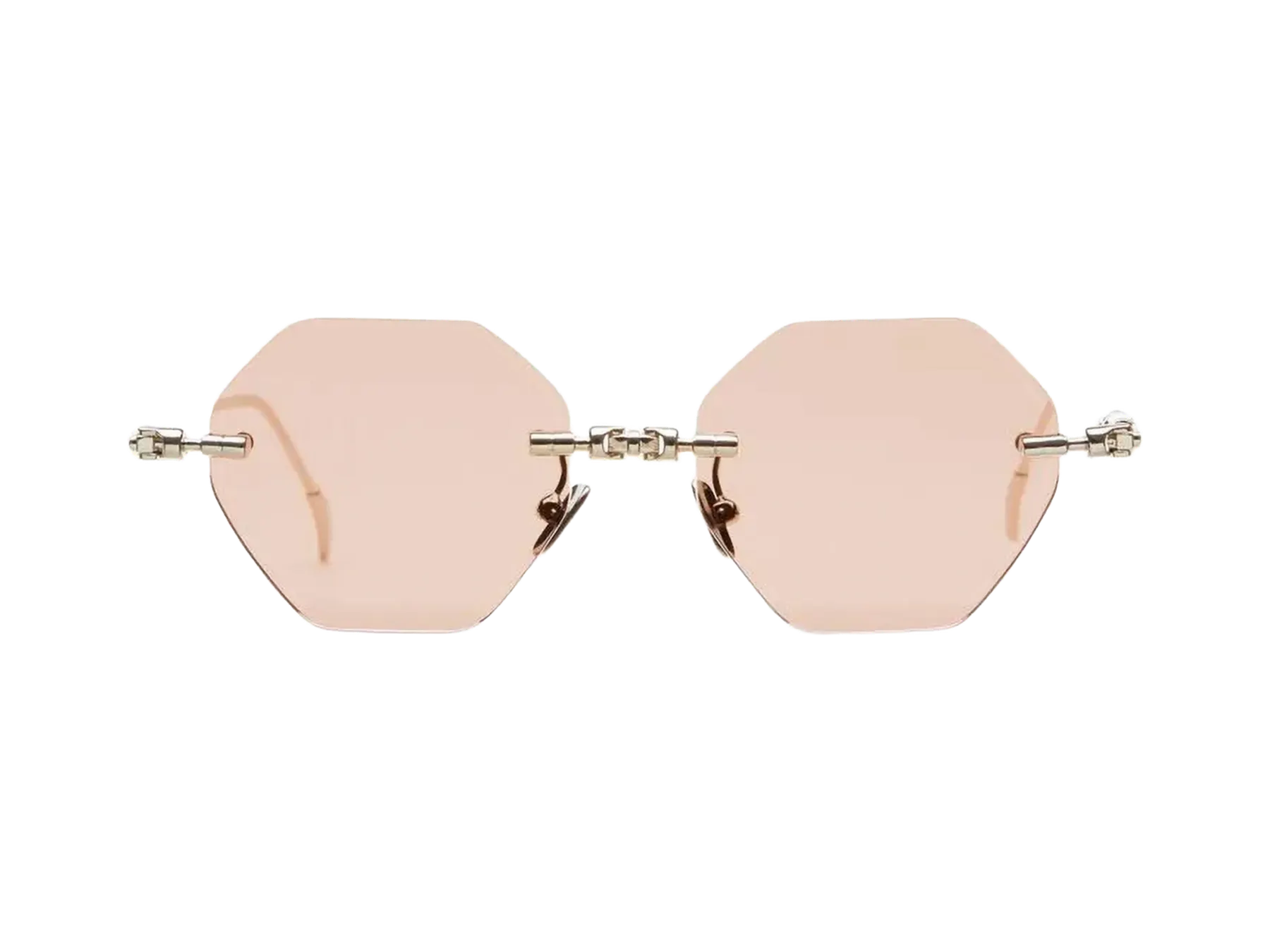 Kuboraum H60 sunčane naočare, boja Light Gold, metal, Light Pink staklo, prednja strana