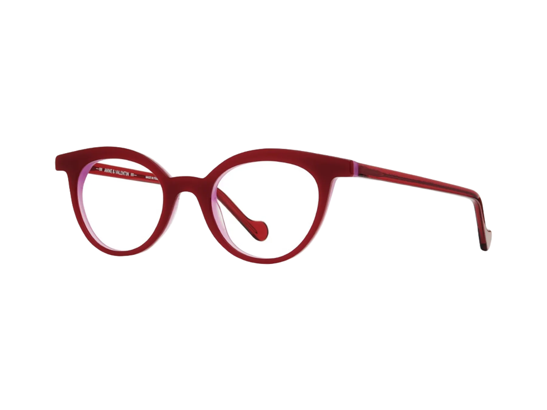 Anne & Valentin Alma dioptrijske naočare, boja Burgundy, pogled iz ugla