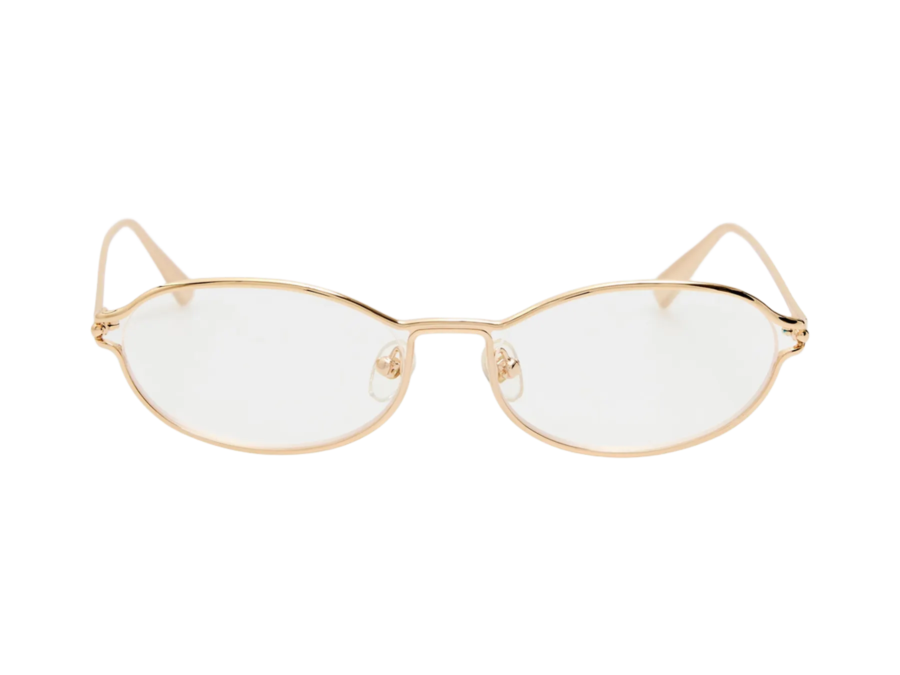 Jacquemus Tempo optical glasses, colour Gold, front view