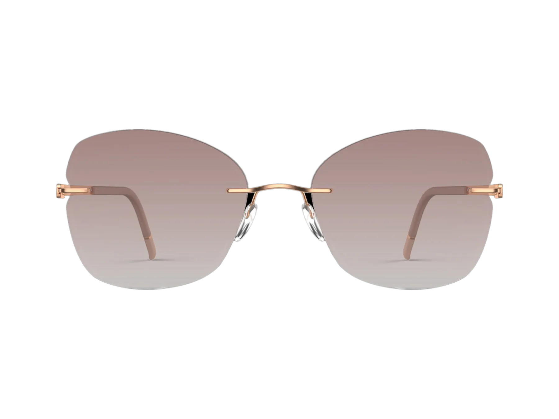 Silhouette Momentum 5529 HF dioptrijske naočare, boja Rose Gold Desert, pogled spreda