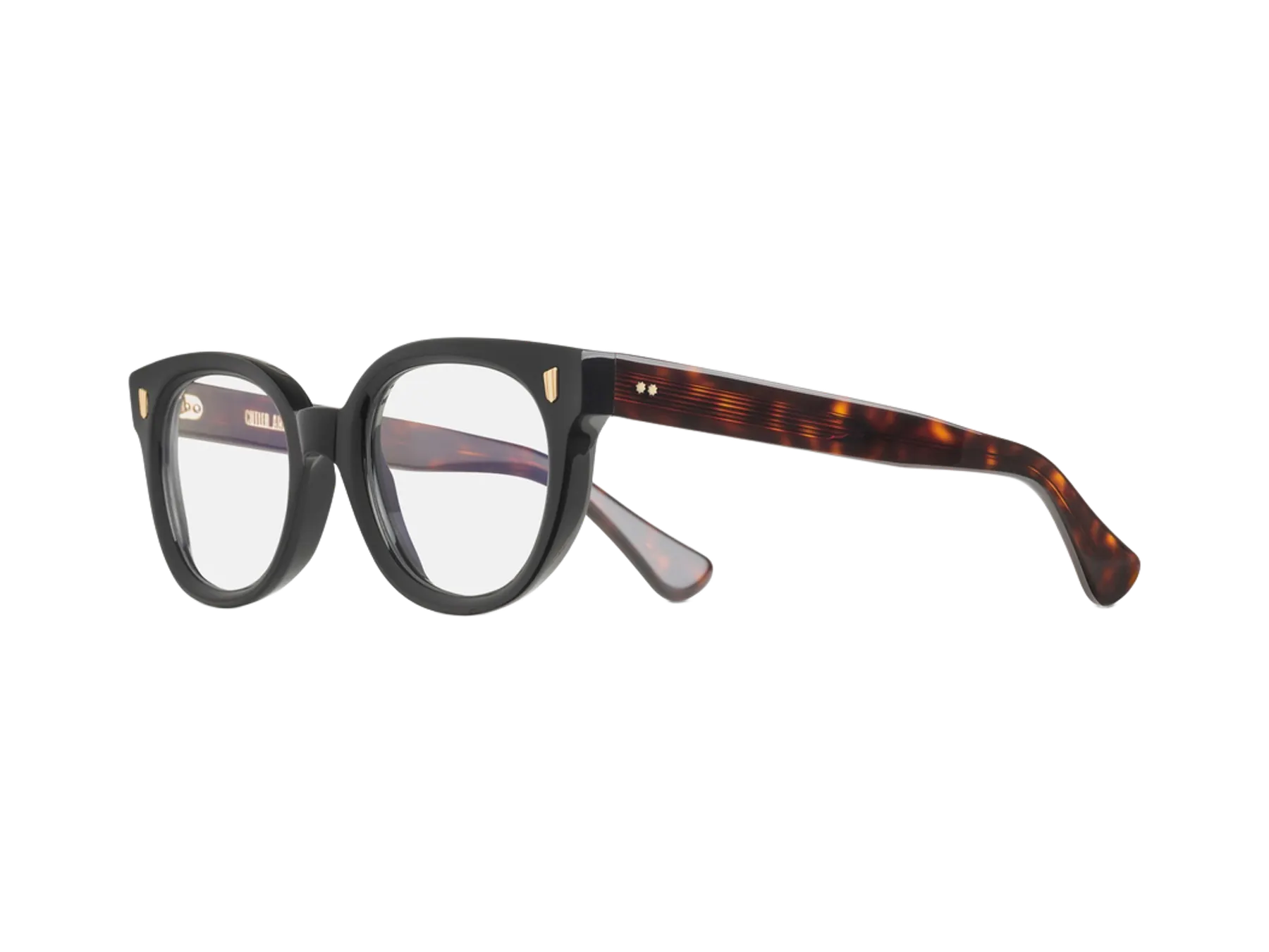 Cutler and Gross 9298 Optical optical glasses, colour Black on Dark Turtle, angle view