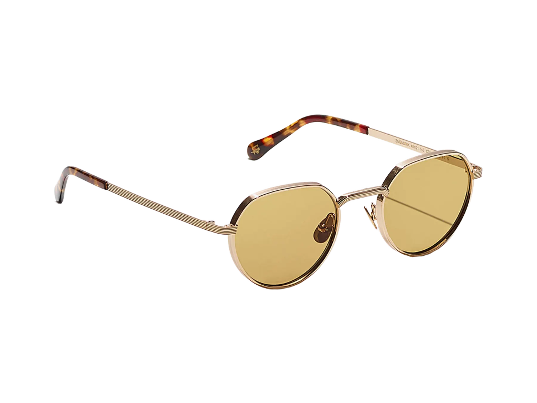 Moscot Smendrik Sun sunčane naočare, boja Gold, staklo Amber, pogled iz ugla